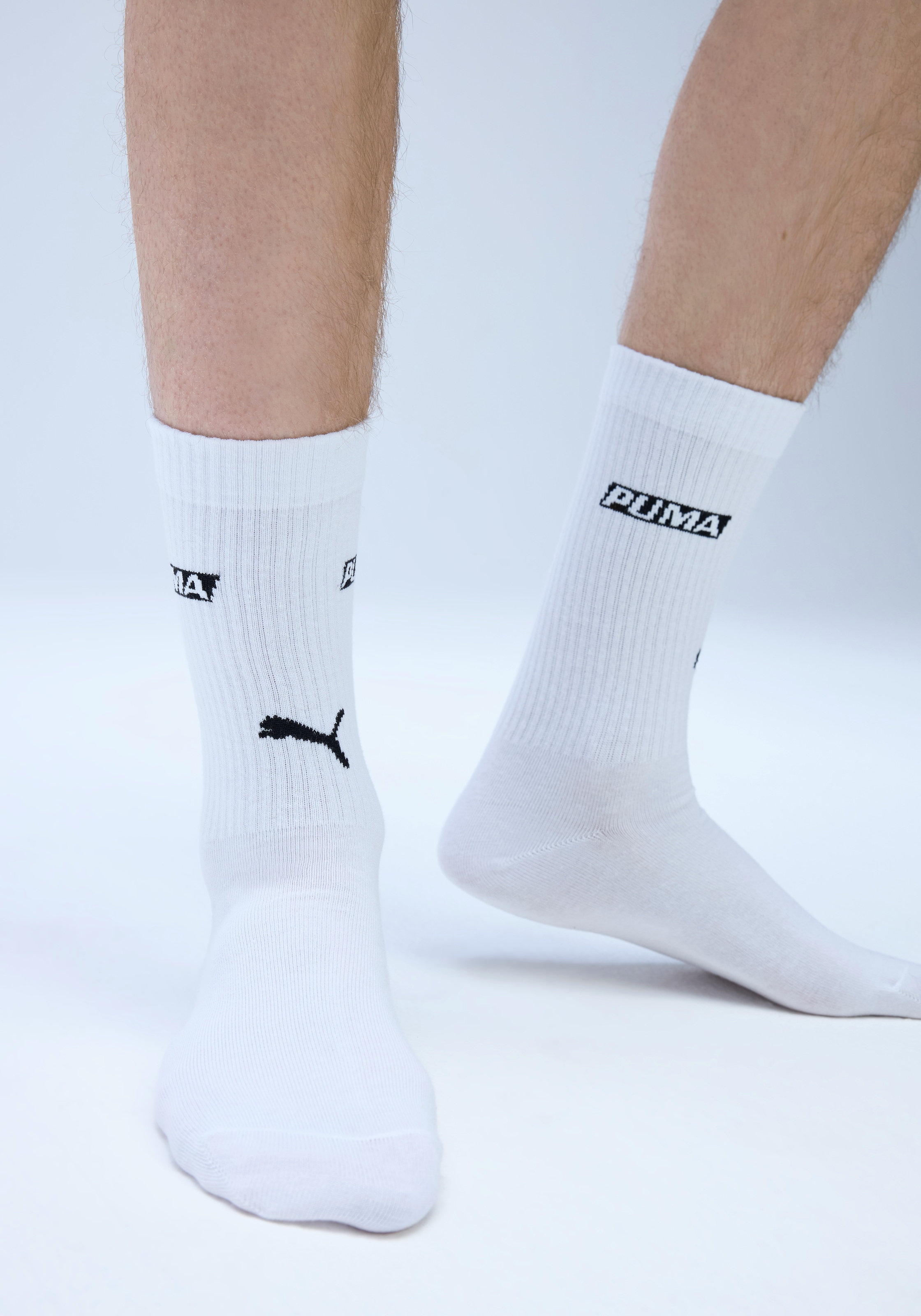 PUMA Socken »PUMA UNISEX LOGO STACKING CREW SOCK« 3 Paar, 
