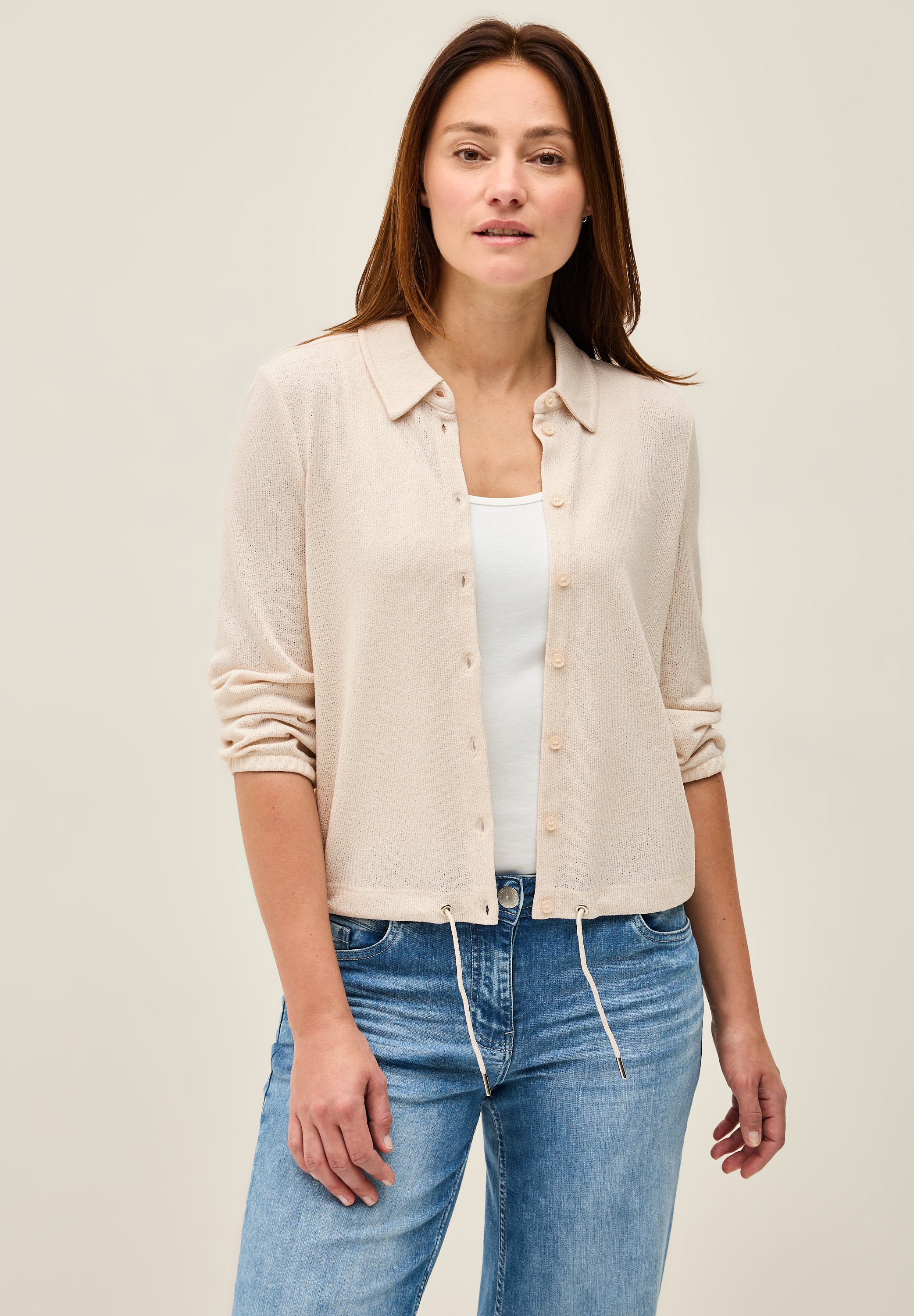 Cecil Cardigan, aus elastischem Materialmix günstig online kaufen