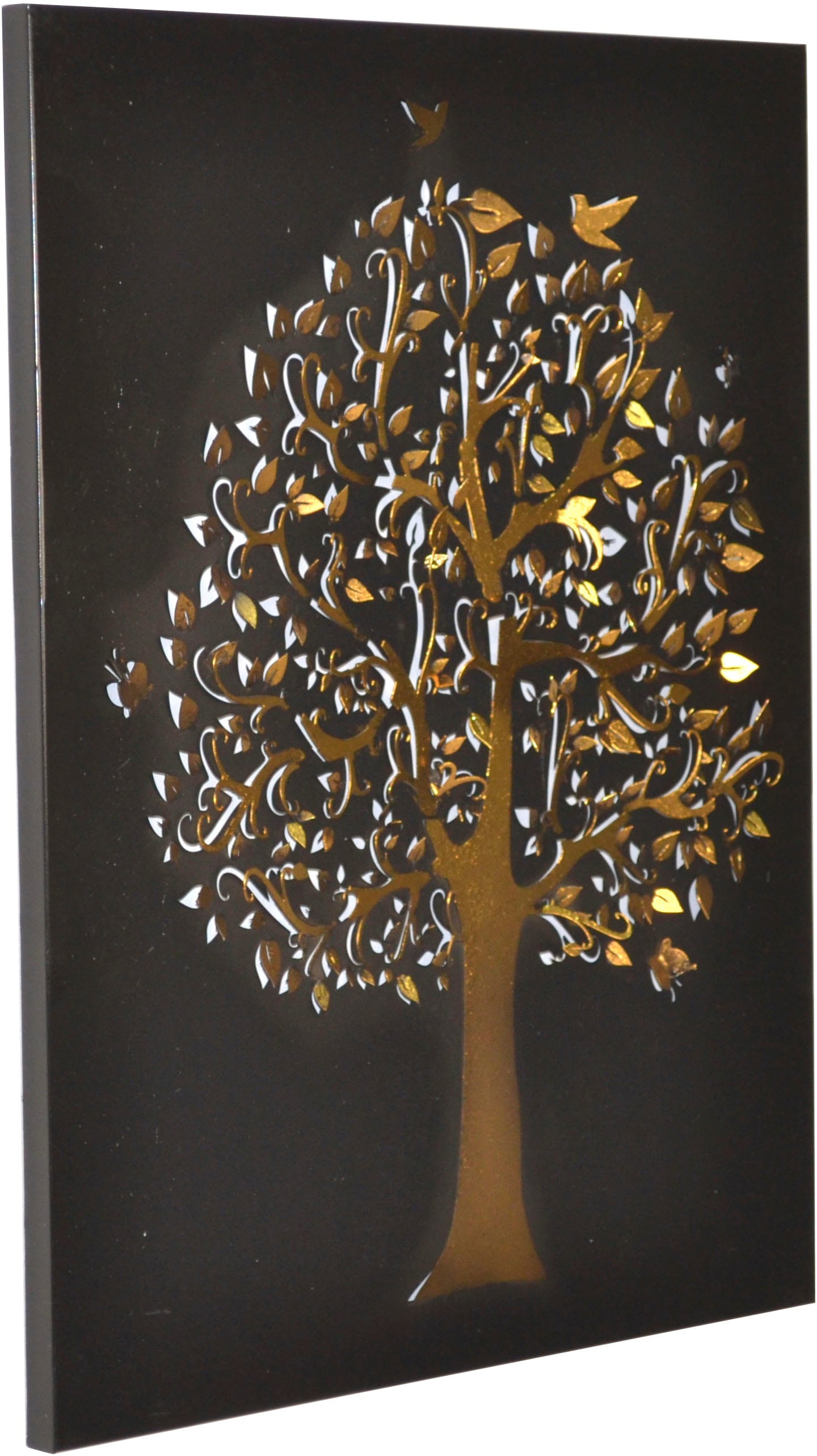 HOFMANN LIVING AND MORE Wanddekoobjekt "Wandbild" Bild aus Metall mit goldf günstig online kaufen