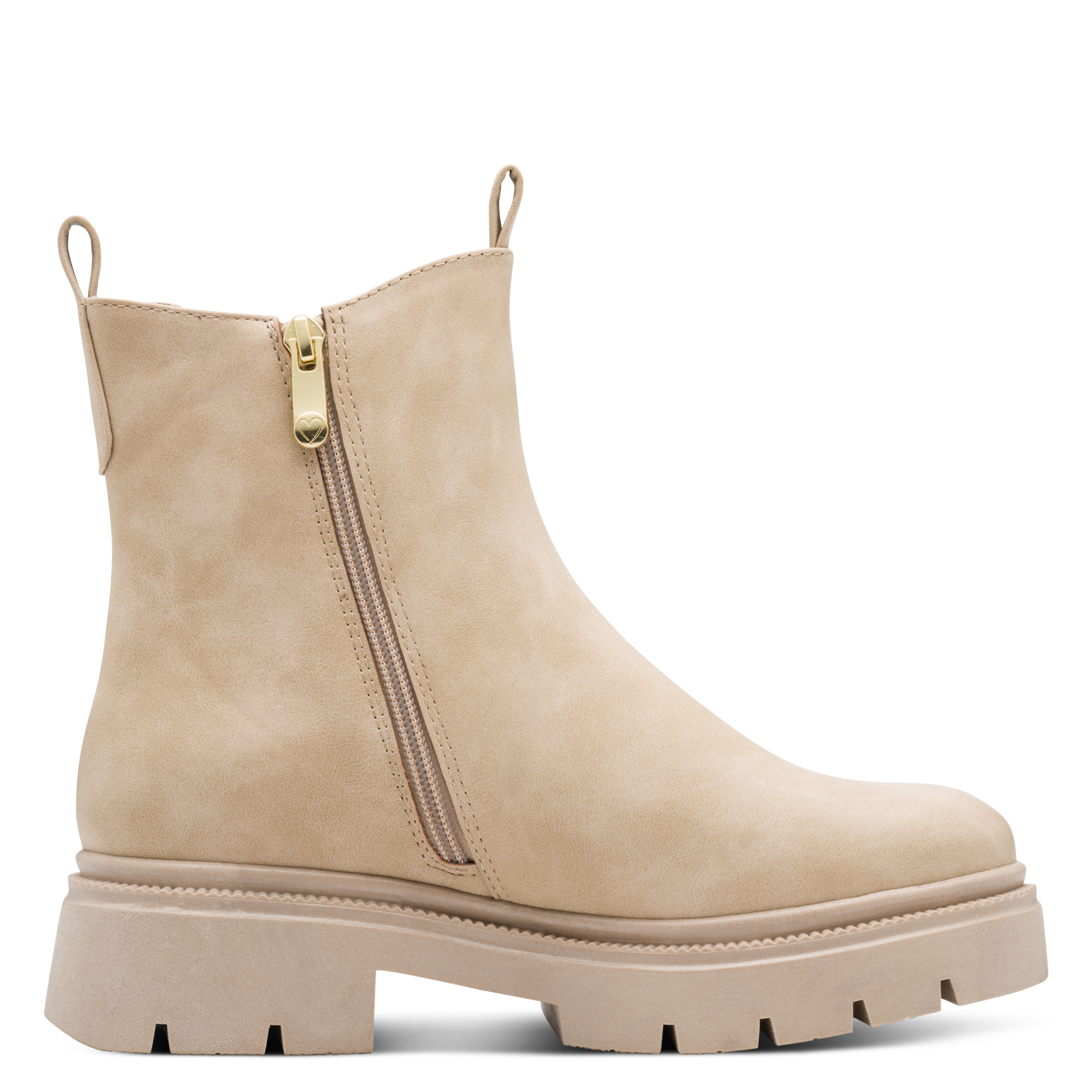 MARCO TOZZI Chelseaboots  , Blockabsatz, Stiefelette, Herbstboots, Stretcheinsatz außen