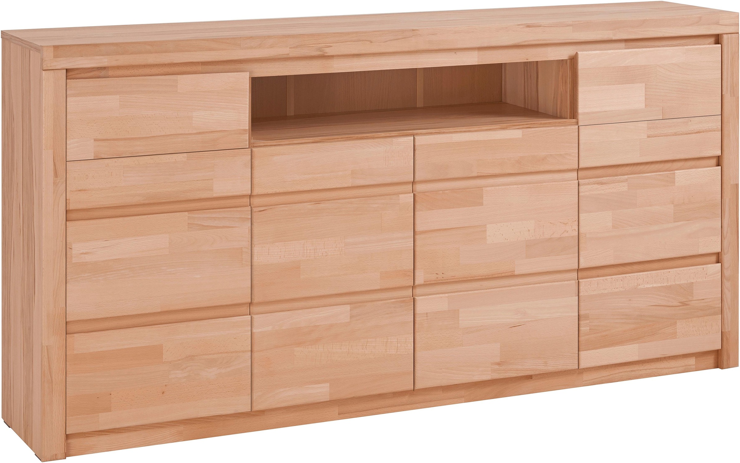 Kommode OTTO HOME, beige, Holz teilmassiv, Schlafzimmer, Sideboards, "Silkeborg", Breite 170 cm