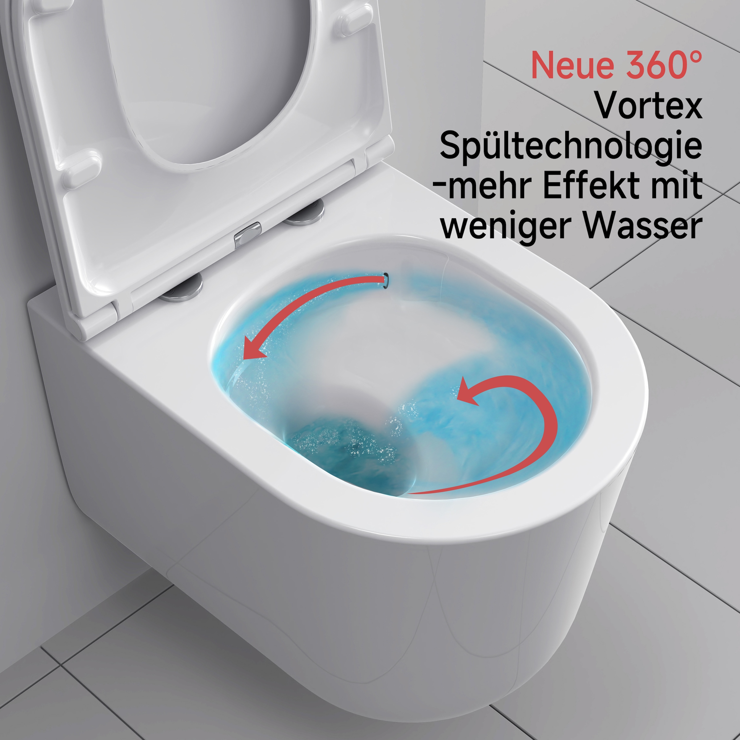 welltime Tiefspül-WC »Cascata« Vortex-Flush