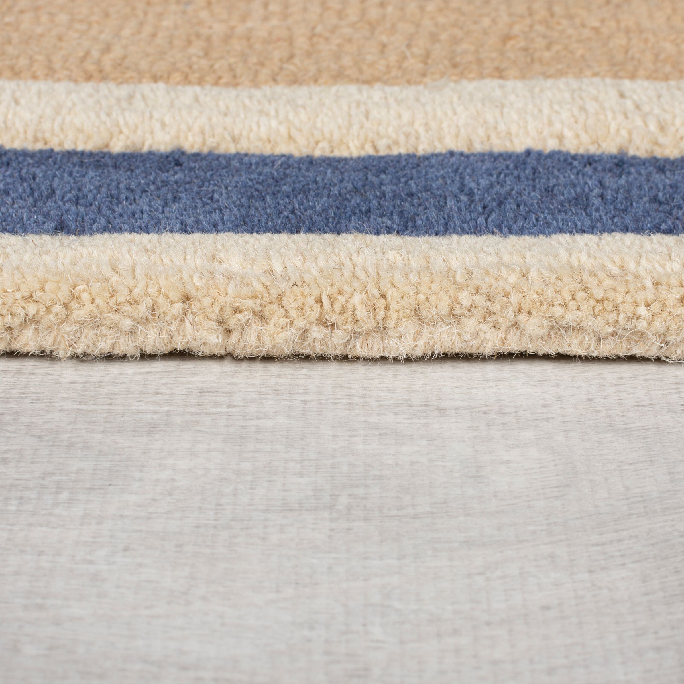 Thumbnail - FLAIR RUGS Wollteppich "Retro Blocks mit Hoch-Tief-Effekt" rechteckig 10 mm Höhe handgeschnitzter Wollteppich,Wohnzimmer...