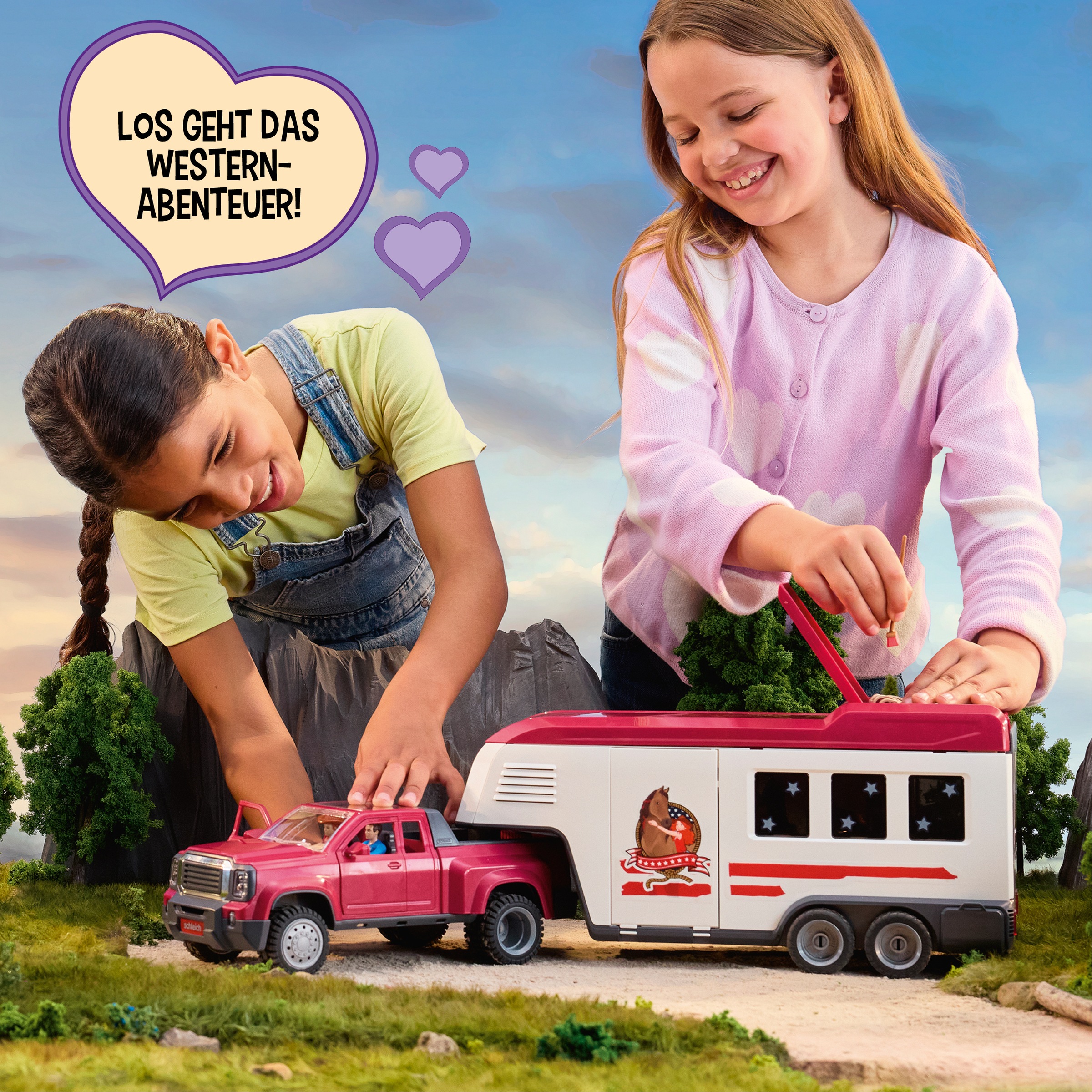 Schleich® Spielfigur »HORSE CLUB, Lakeside Truck mit Anhänger (42705)«