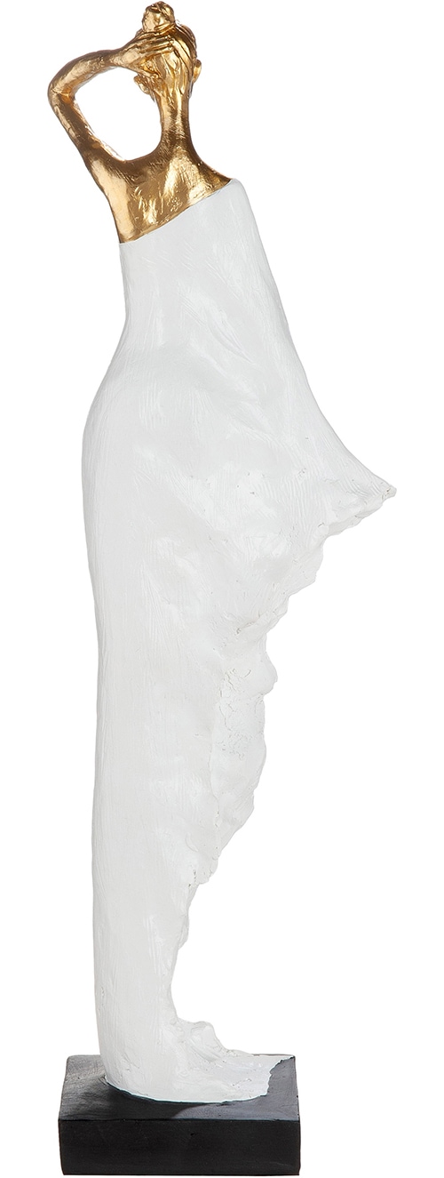 GILDE Skulptur »Skulptur Frau Miraelle weiß H. 53 cm« Anmutig modern Dekorhighlight Wohnraumdeko Skulpturenfigur
