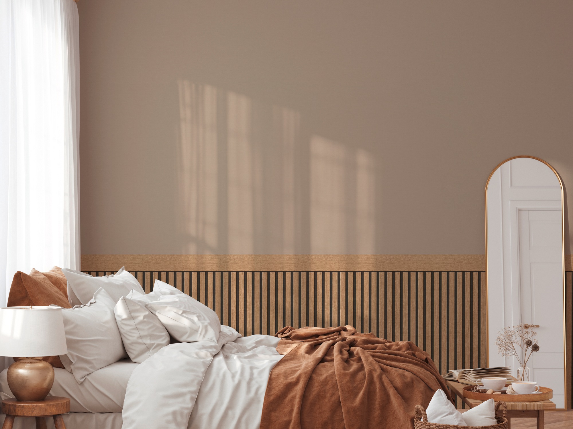 living walls Vliestapete »Wallpanel Tapete Wandpaneele Mustertapete Holzpaneele Natur« matt strukturiert Vliestapete Holz-Optik für Schlafzimmer Küche Wohnzimmer Wandpaneele