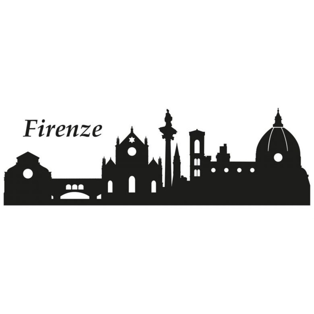 Wall-Art Wandtattoo »XXL Stadt Skyline Firenze 120cm«, (1 St.), selbstklebend, entfernbar