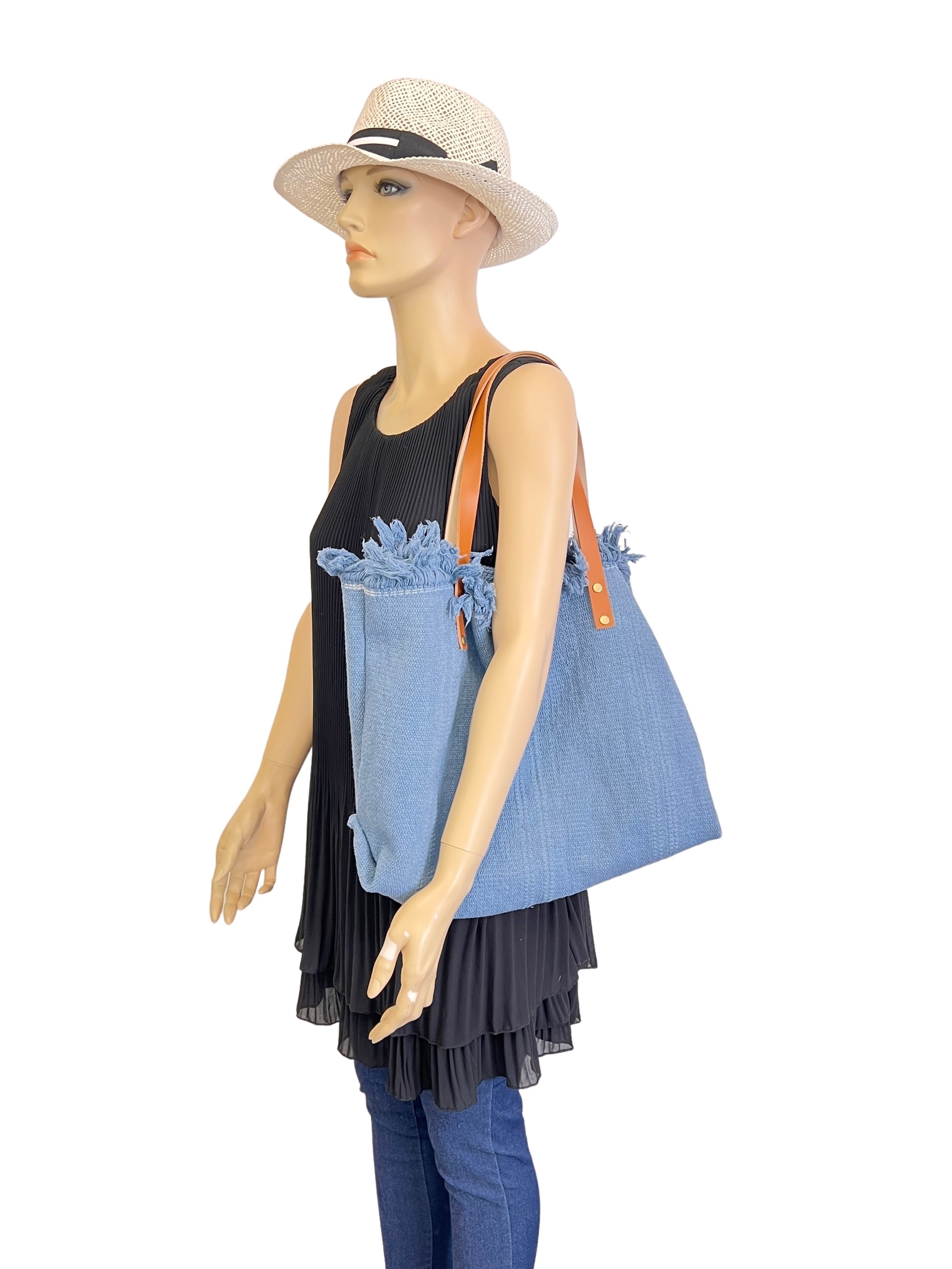 COLLEZIONE ALESSANDRO Schultertasche »Beach«, mit echt Leder Henkeln