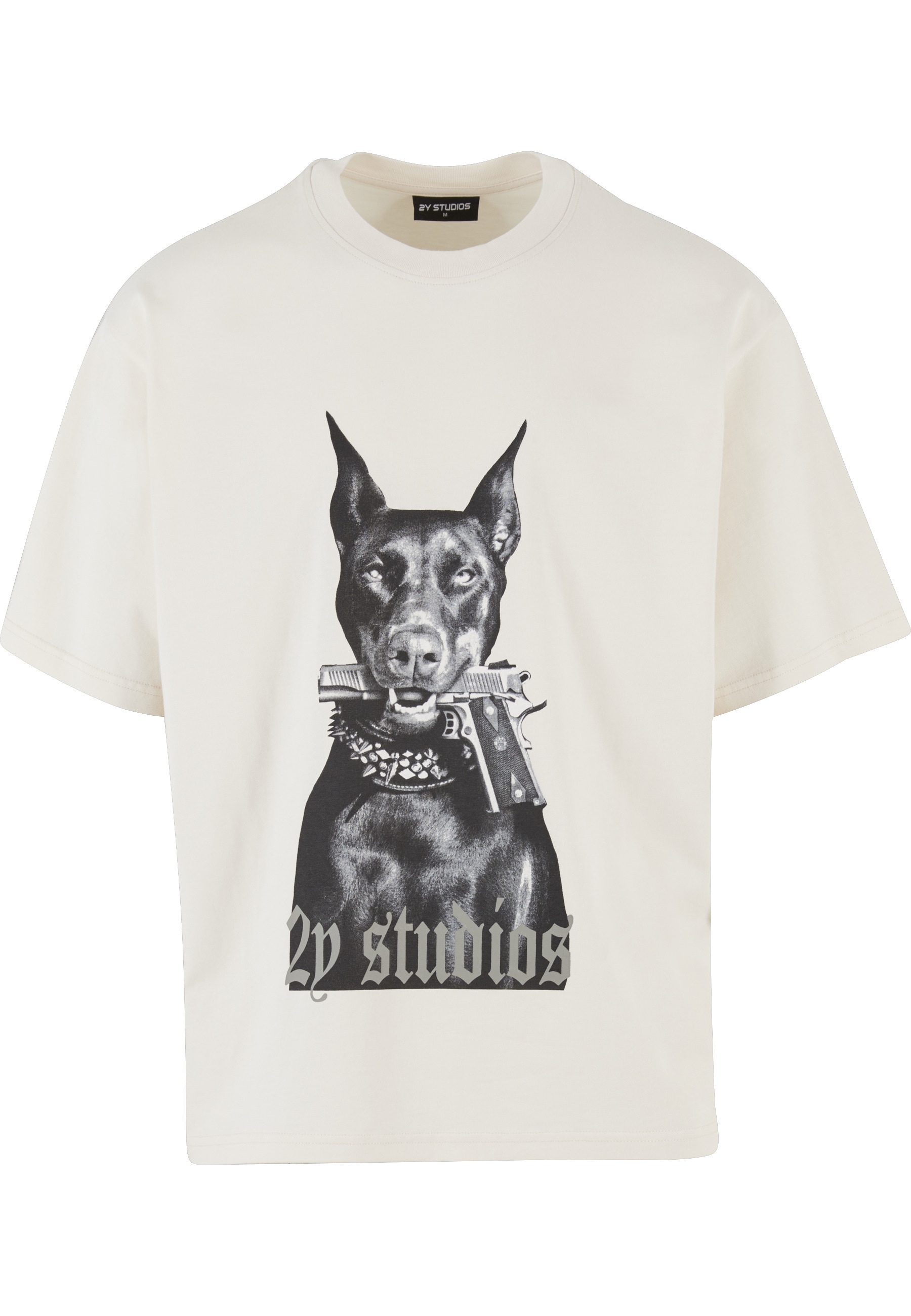 2Y Studios T-Shirt "2Y Studios Herren Doberman Oversize Tee" 1 Stk.