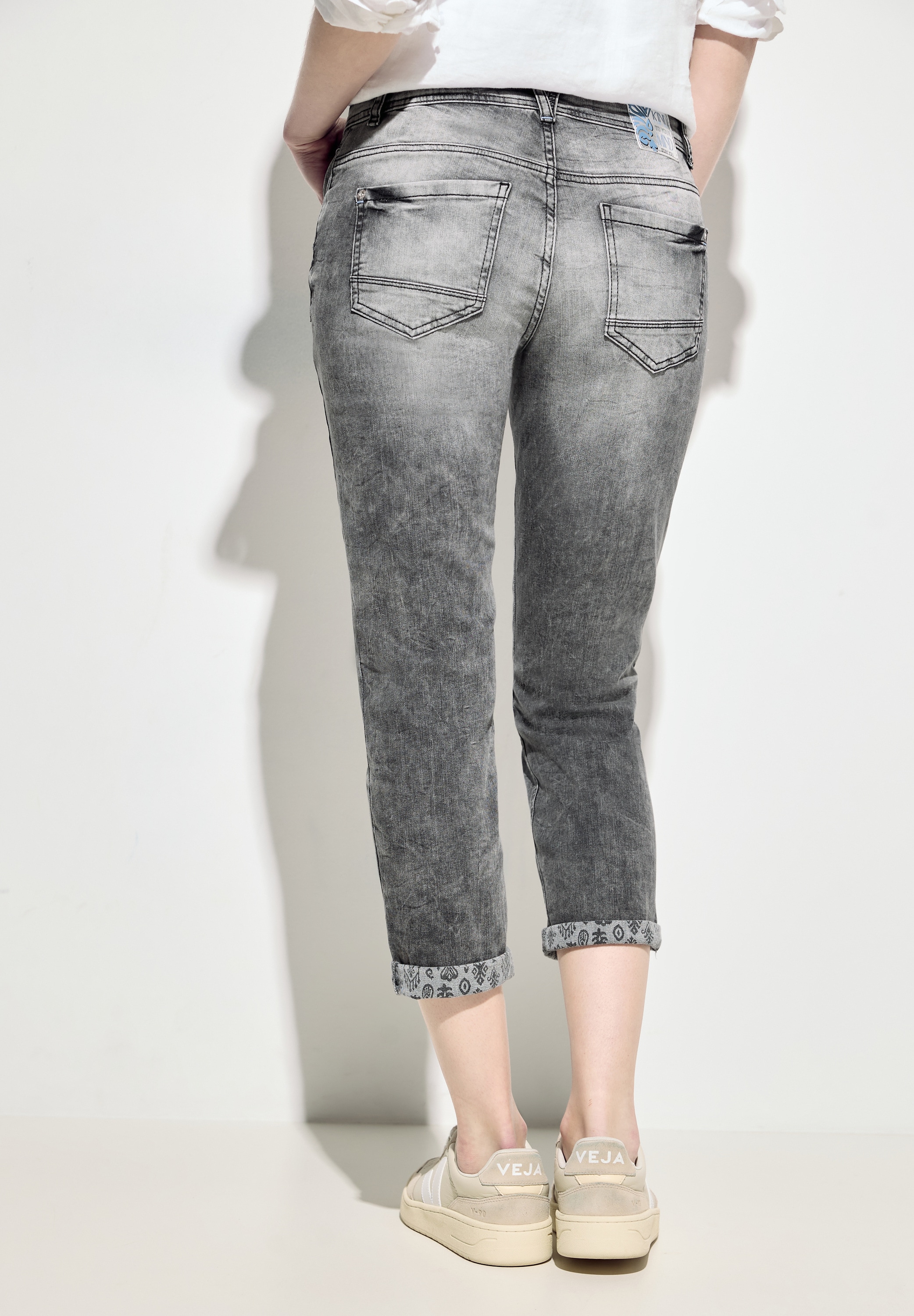 Cecil Boyfriend-Jeans, mit grauer Waschung