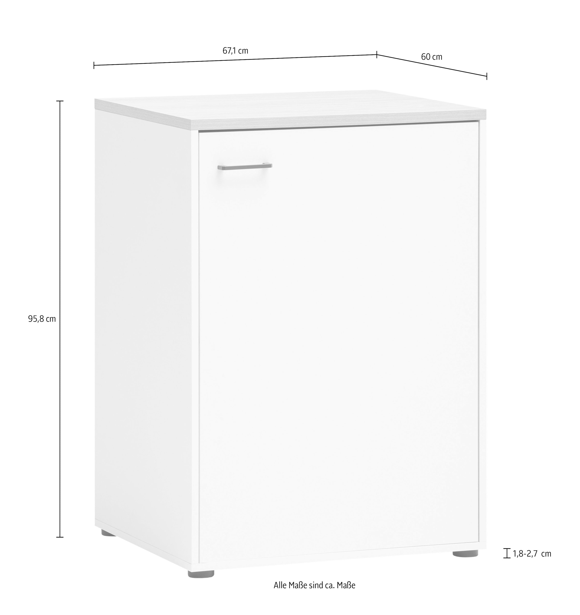Schildmeyer Mehrzweckschrank »Solea, Breite 67 cm«, Softclose-Scharniere, Wechselbarer Türanschlag