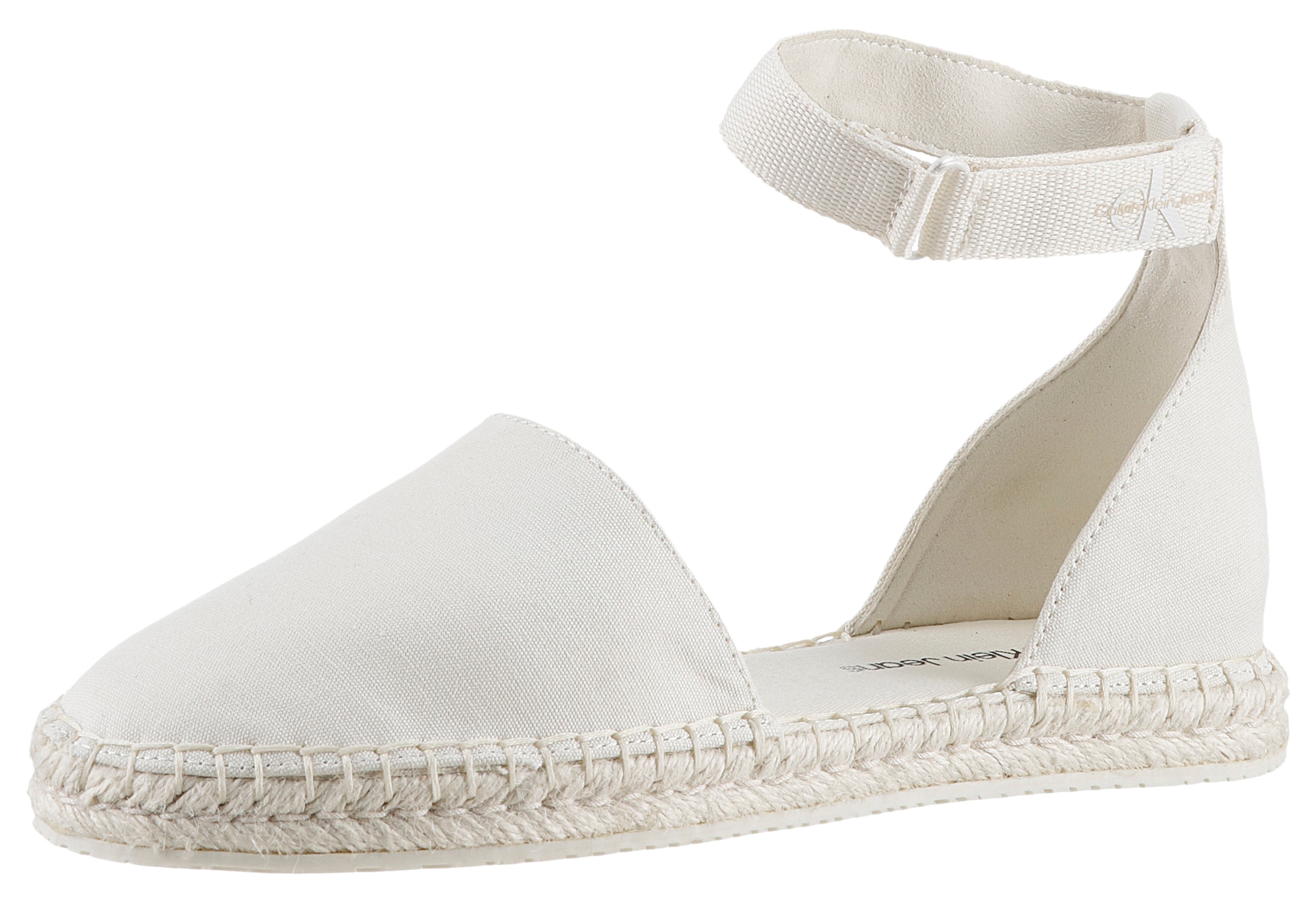 Calvin Klein Jeans Espadrille "EMMA 5C *I", Strandschuh, Sommerschuhe, Sandale mit Klettriemchen und Juteabsatz