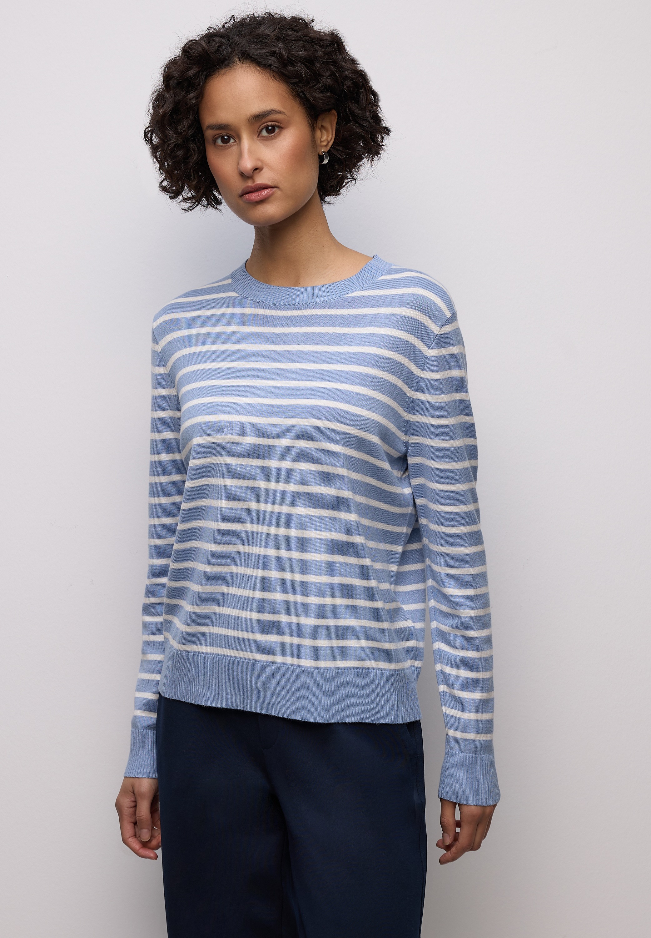 STREET ONE Rundhalspullover Rundhalsausschnitt günstig online kaufen