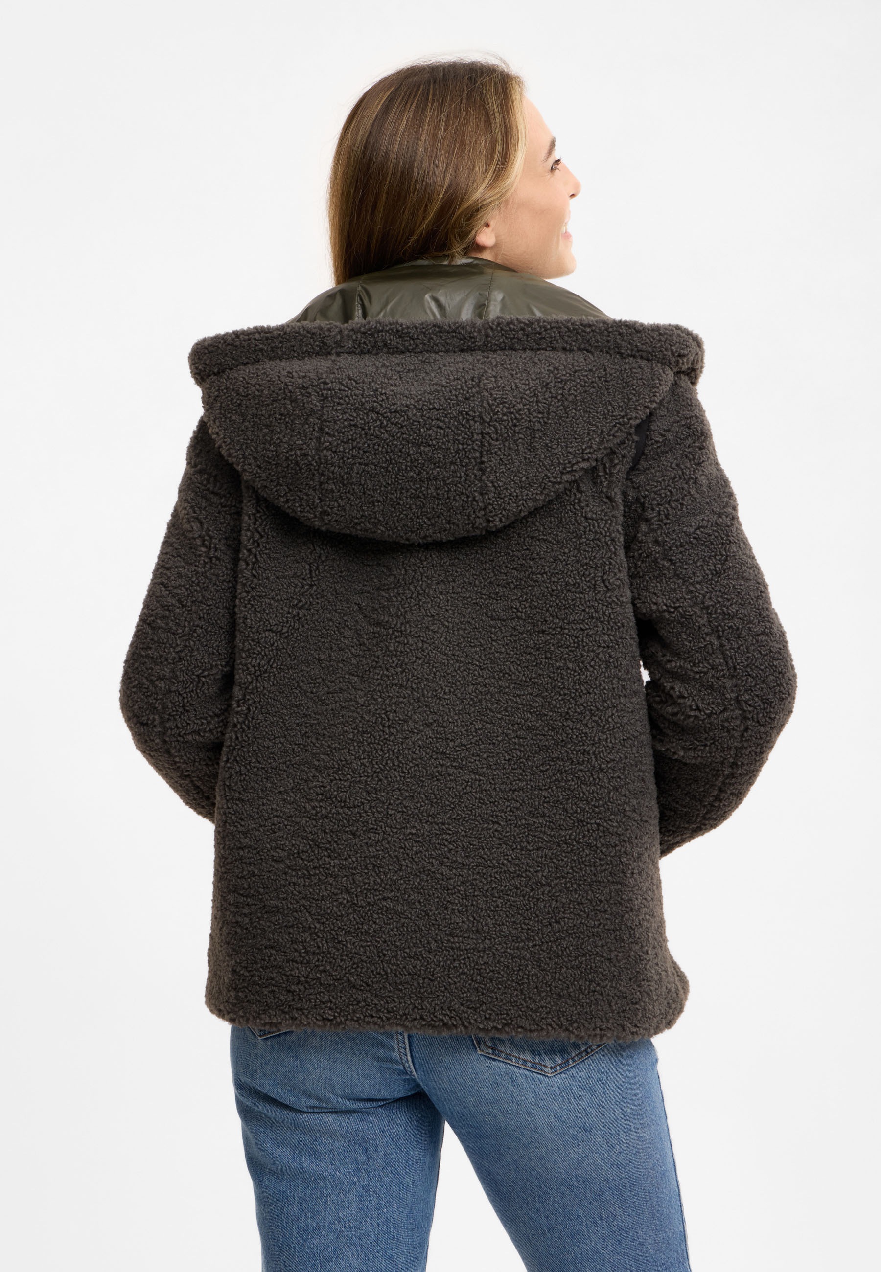 Frieda & Freddies Winterjacke »Frieda & Freddies Teddyjacke mit Double-Layer-Look«