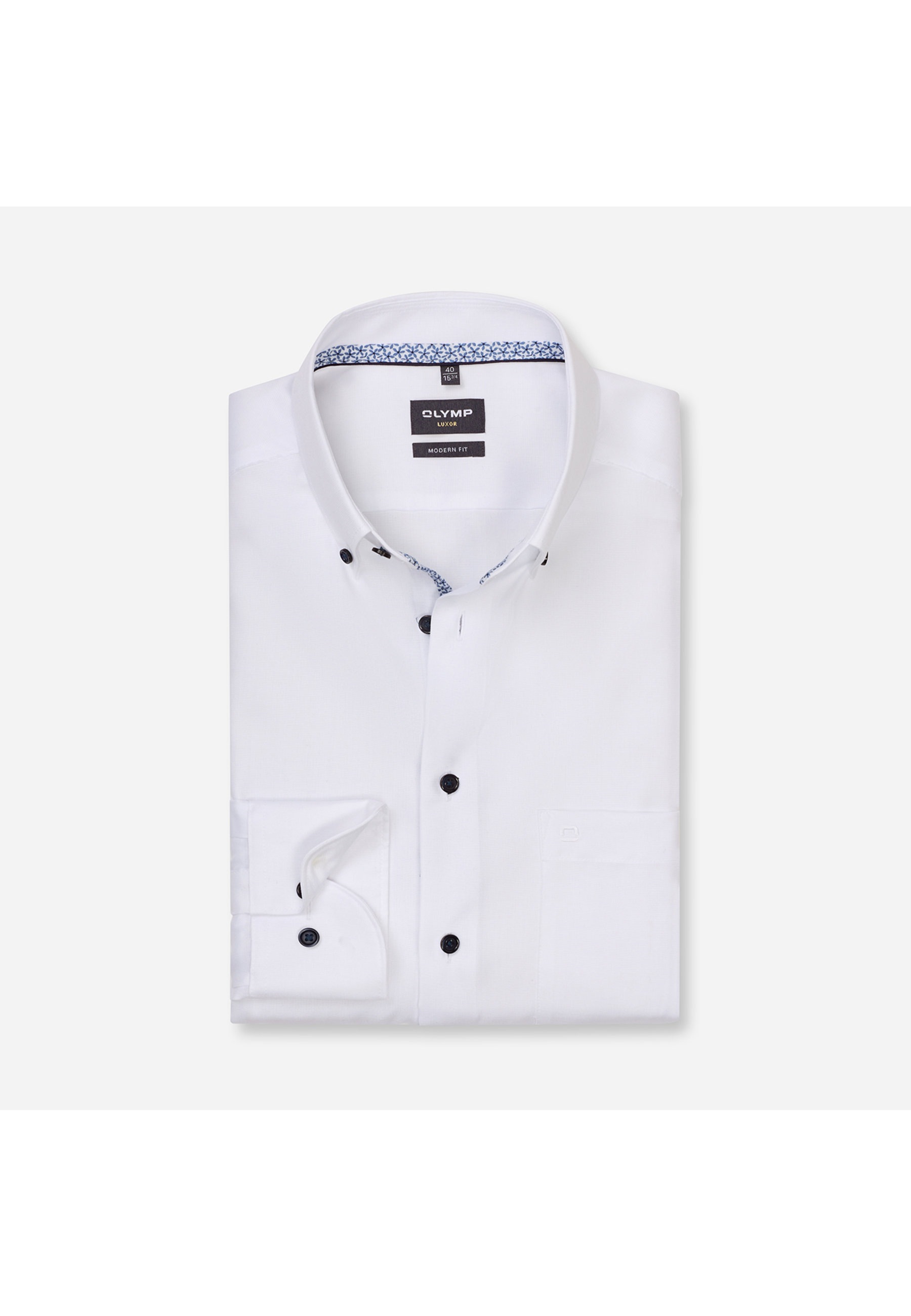 OLYMP Luxor Button-down Shirt Modern Fit White 39 9