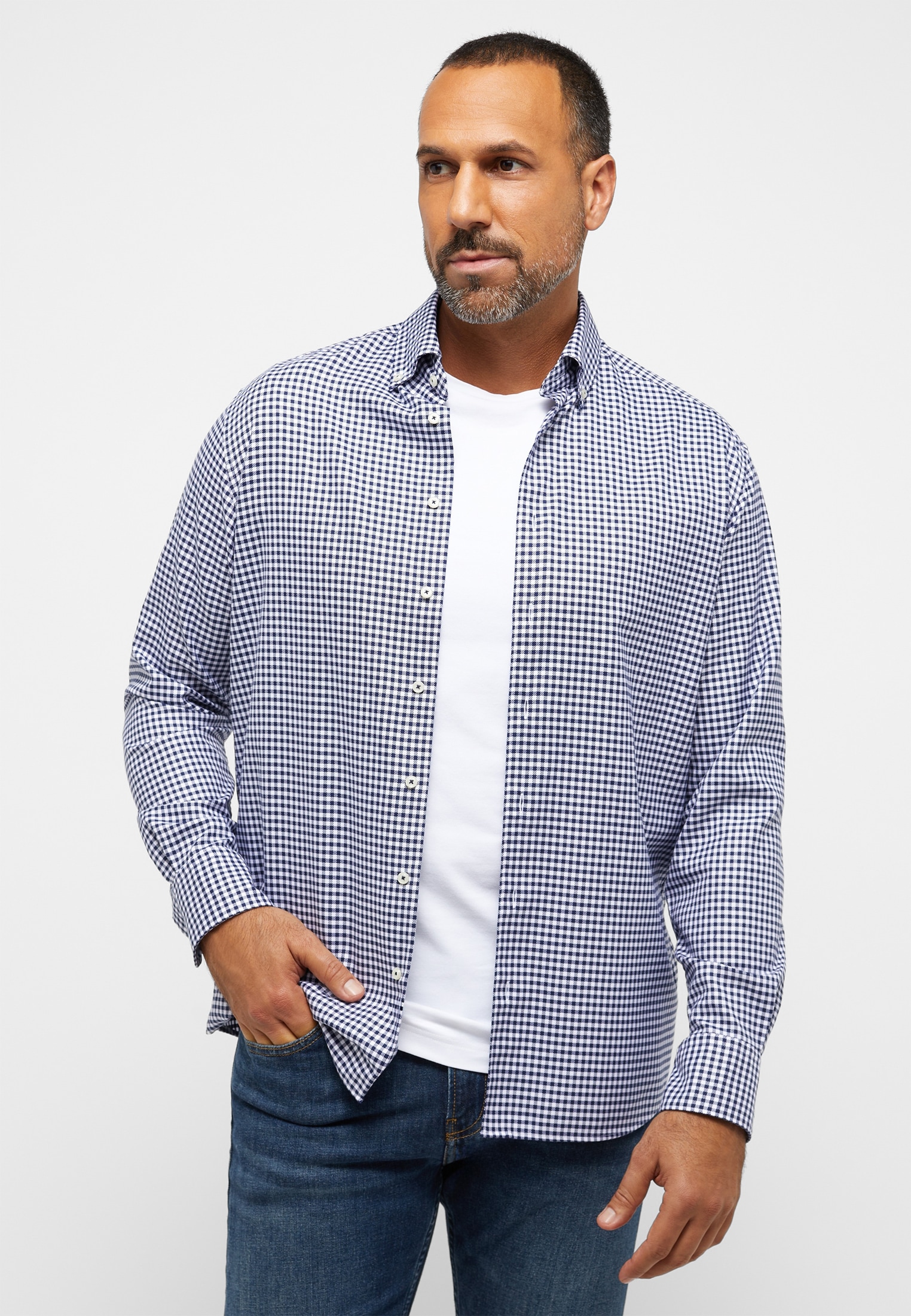 Eterna Langarmhemd "MODERN FIT", EASY IRON (bügelleicht) günstig online kaufen