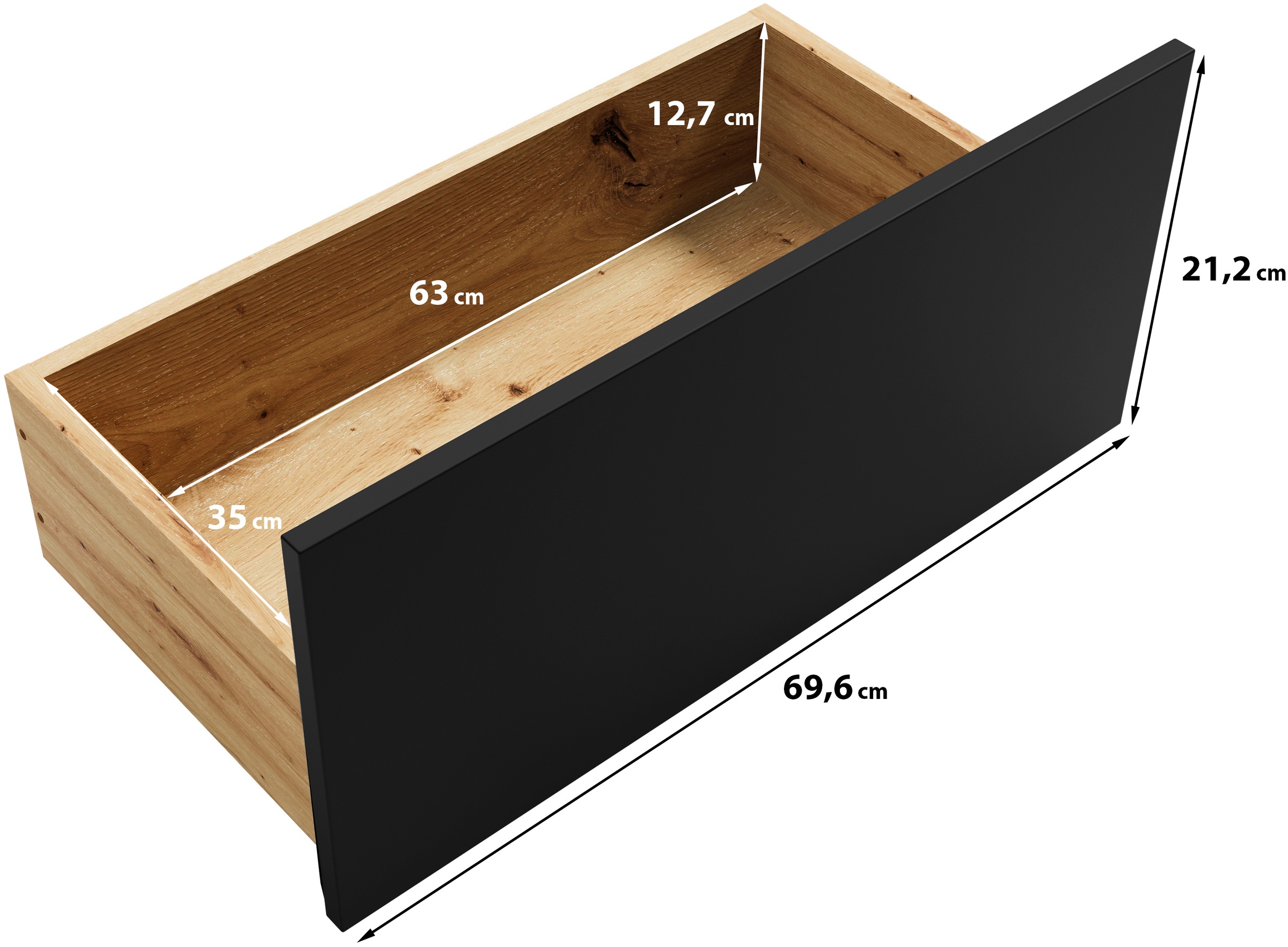 INOSIGN Sideboard »Helsinki, Kommode mit 2 Türen und 3 Schubladen, Breite 150 cm«, (1 St.), Push-to-Open-Schubladen, höhenverstellbare Einlegeböden