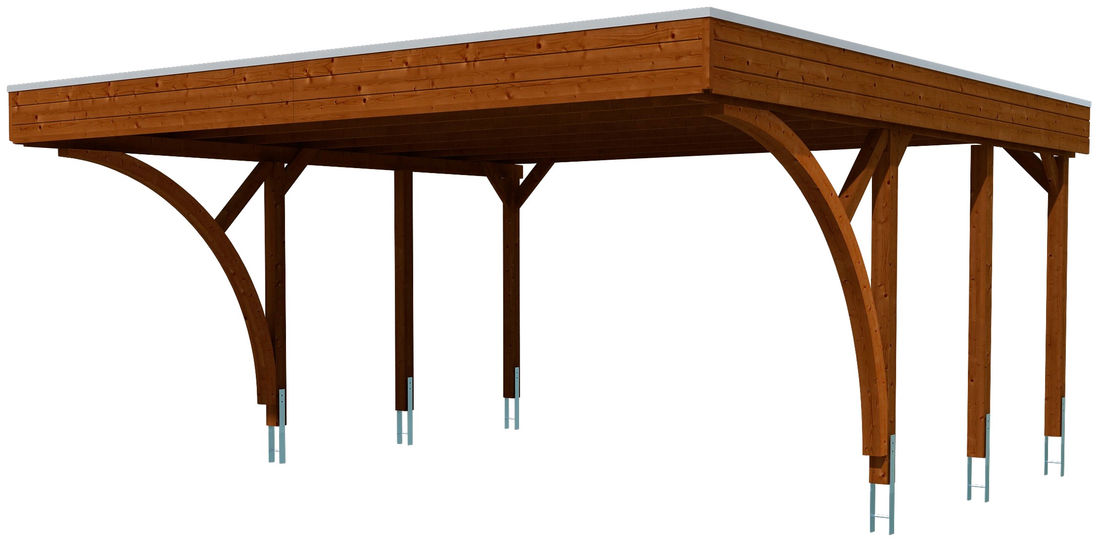 Skanholz Doppelcarport »Friesland 8«, Holz, 514 cm, braun