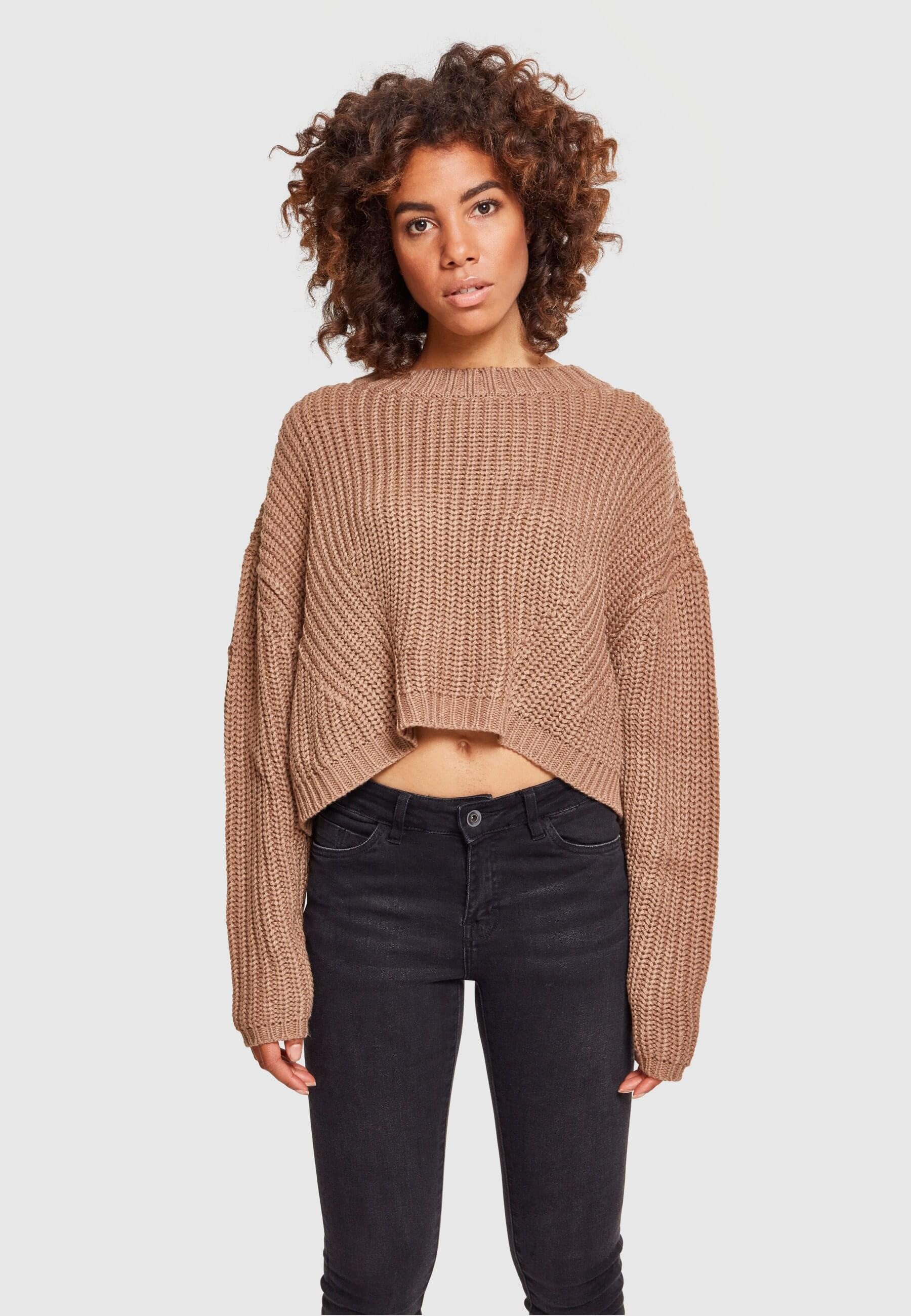 URBAN CLASSICS Rundhalspullover »Urban Classics Damen Ladies Wide Oversize Sweater«