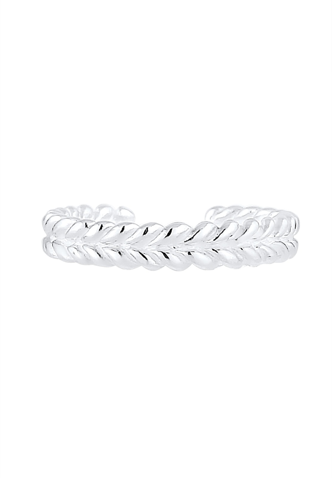 Elli Schmuckset »Ring Zehenring Geflochten Geo Sommer Strand 925 Silber« ()