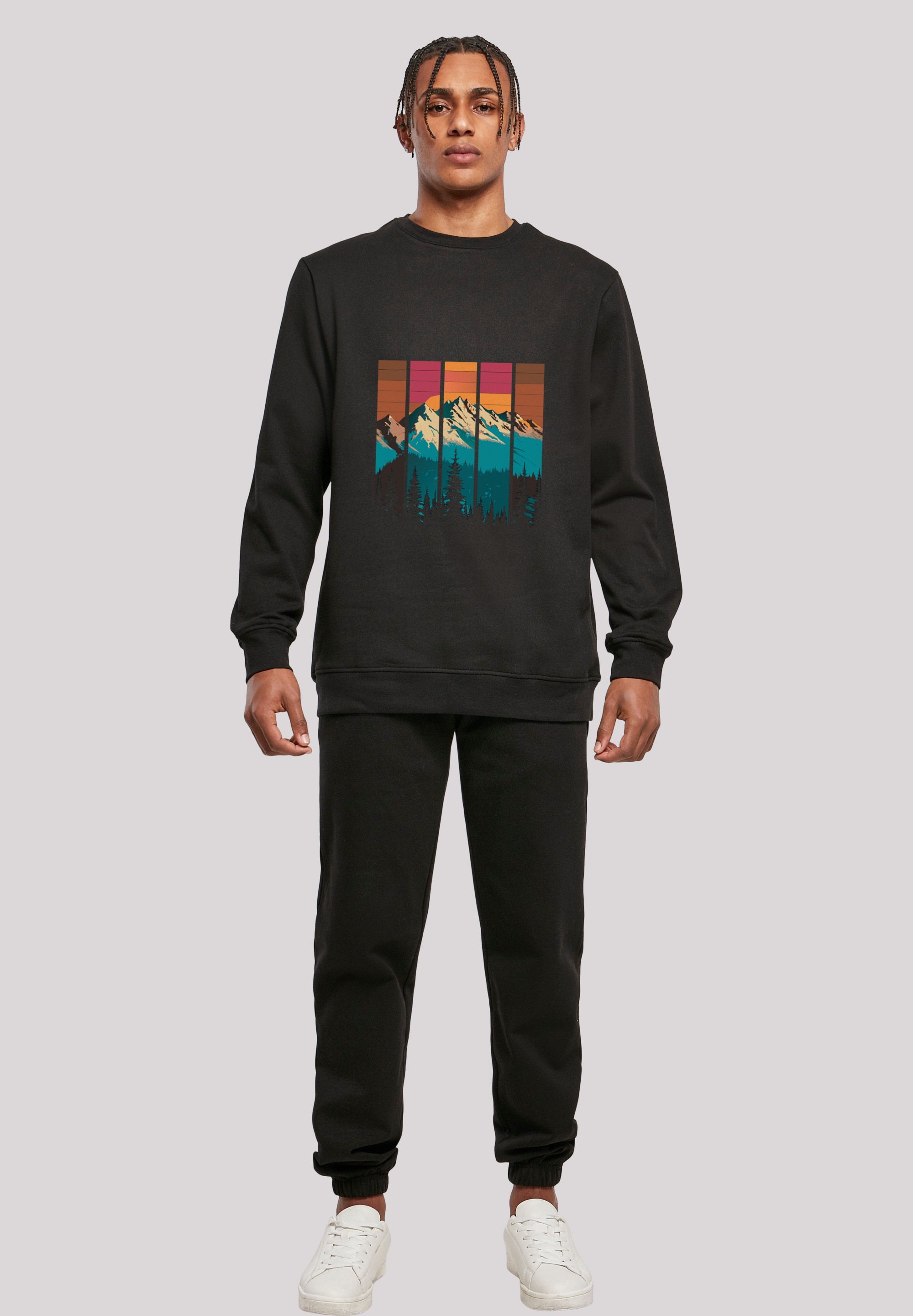 F4NT4STIC Sweatshirt »Berg Sonnenuntergang Retro«, Premium Qualität