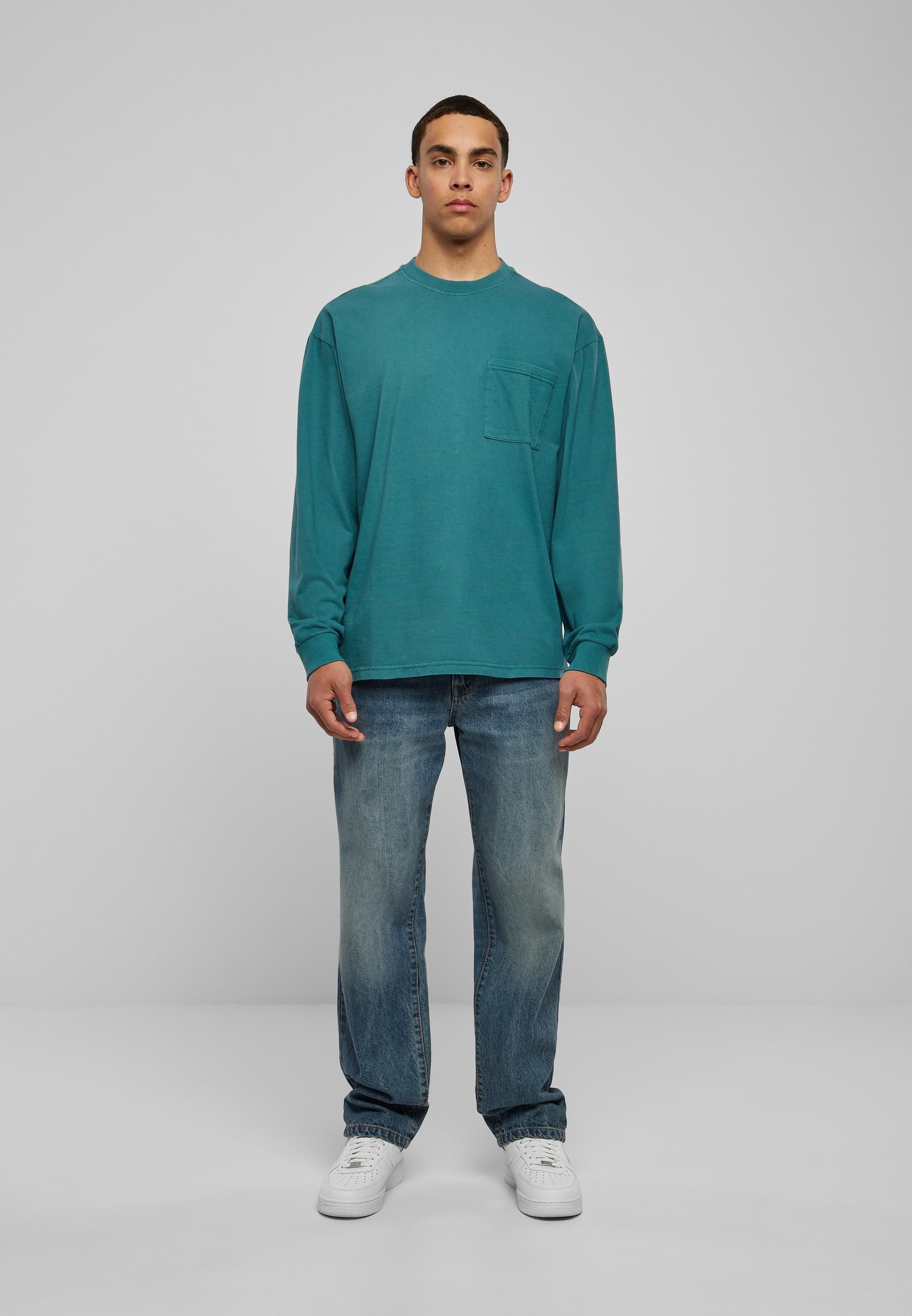 URBAN CLASSICS Longsleeve »Urban Classics Herren Pigment Dyed Pocket Longsleeve«, (1 tlg.)