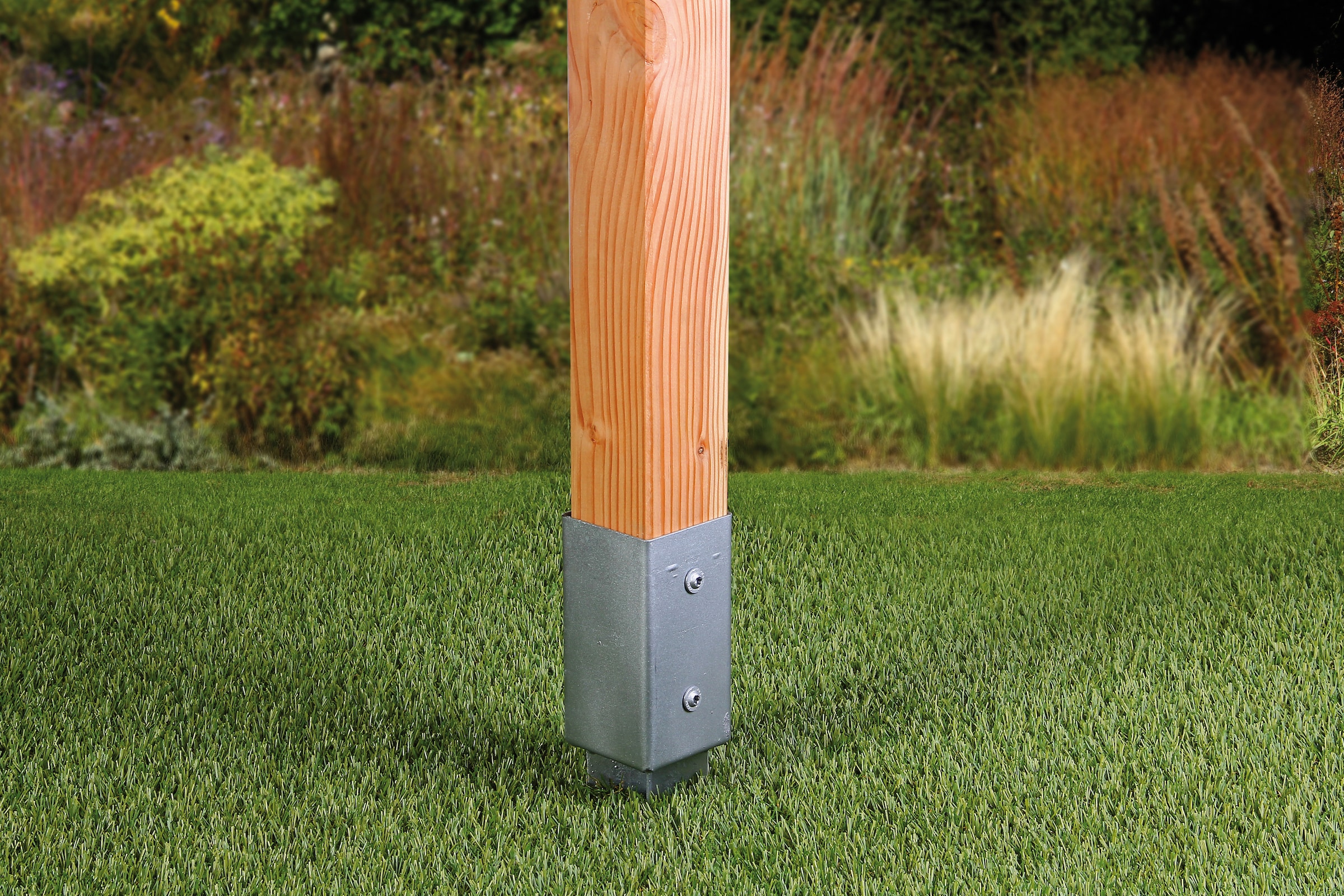 Alberts Einschlag-Bodenhülse »91x91 mm«, für Vierkantholzpfosten, Gesamtlänge 750 mm