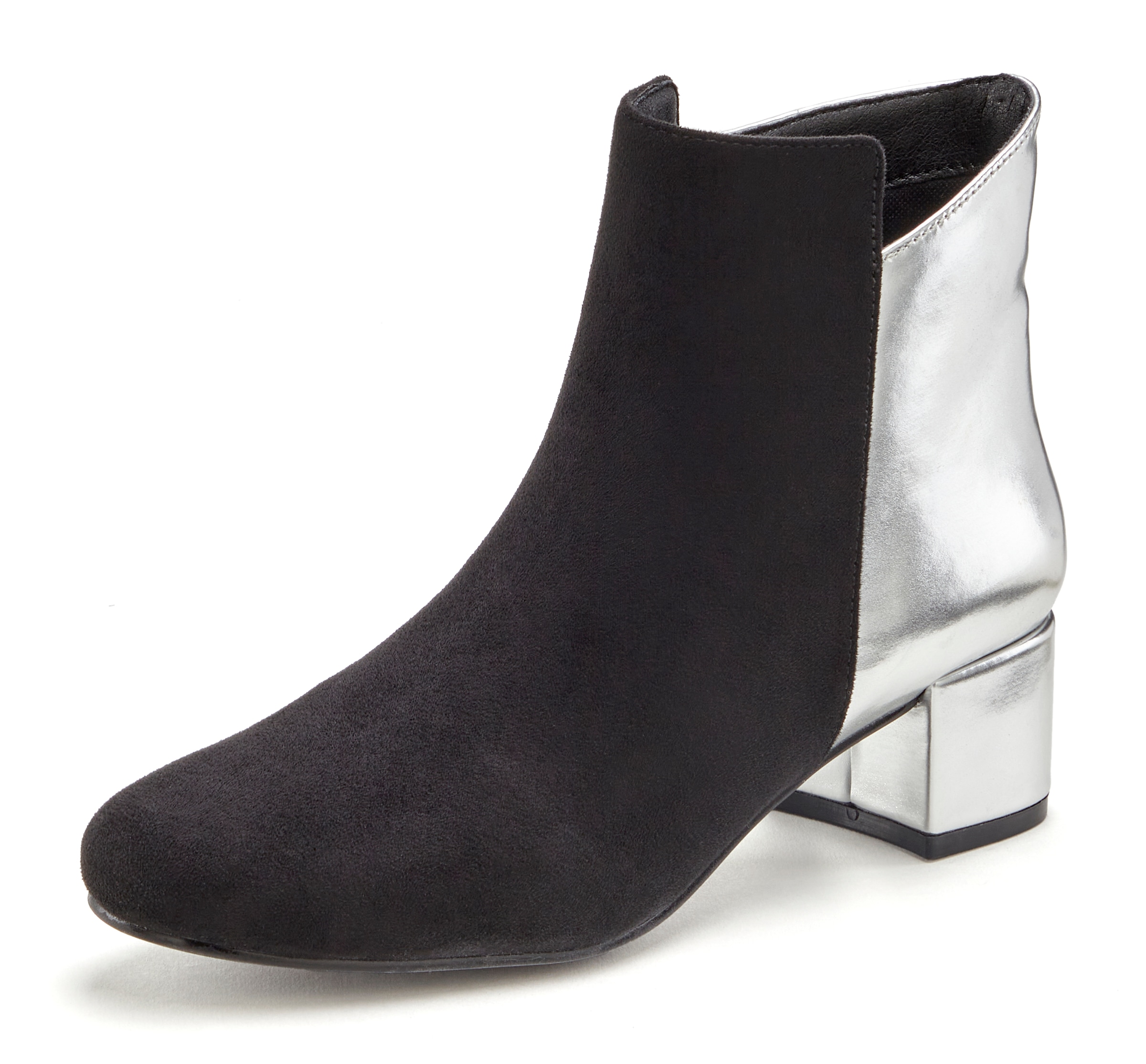 LASCANA Stiefelette, mit komfortablem Blockabsatz, Stiefel, Boots VEGAN