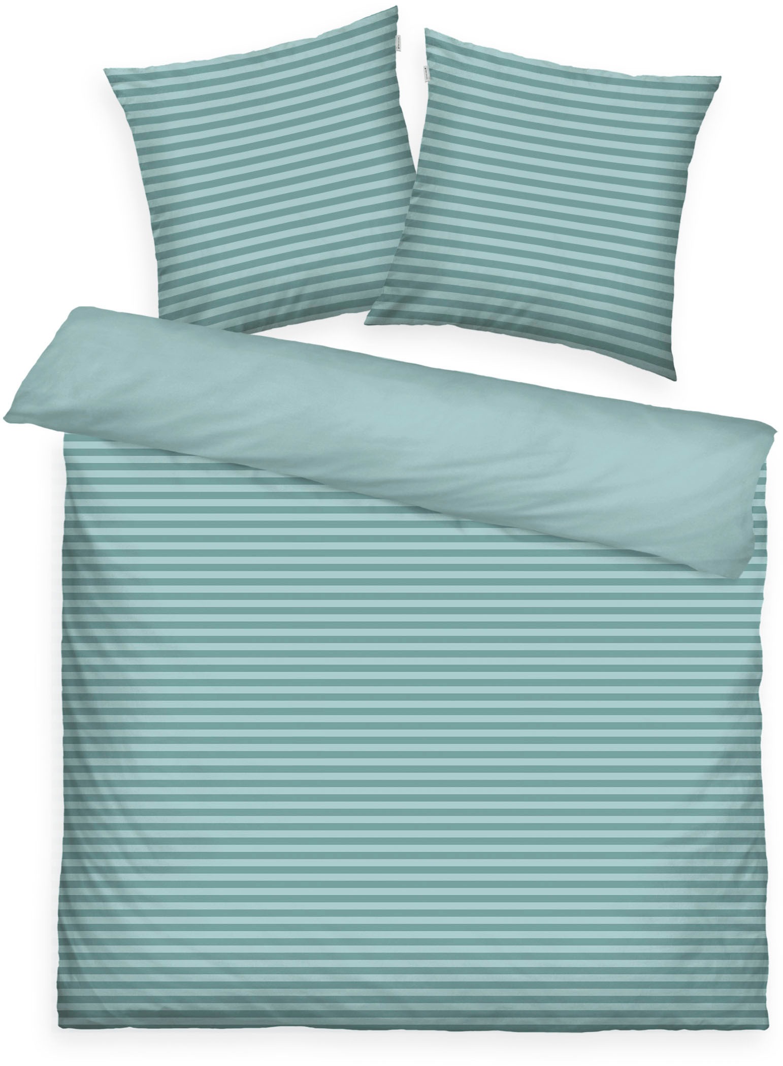 TOM TAILOR HOME Bettwäsche »MEDIUM STRIPES in Gr. 135x200cm, 155x220cm oder 200x220cm«, (2 tlg.), new bedroom, mit farbigem Markenreißverschluss