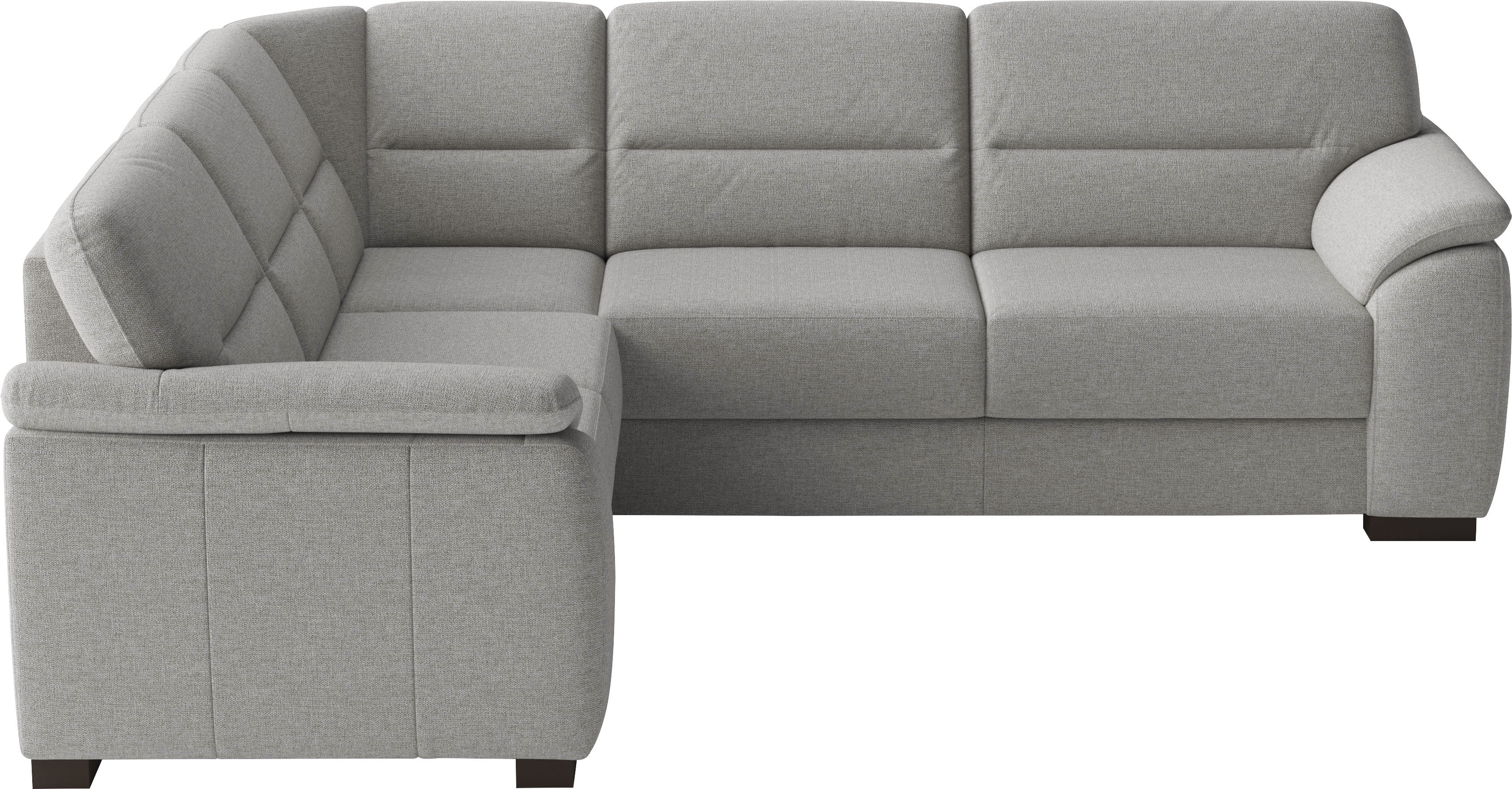 sit&more Ecksofa "Montego L-Form, B: 256 cm, große Stoffauswahl, Komfortsitzhöhe 46 cm" optional Schlaffunktion und Schubkasten mit Stauraum