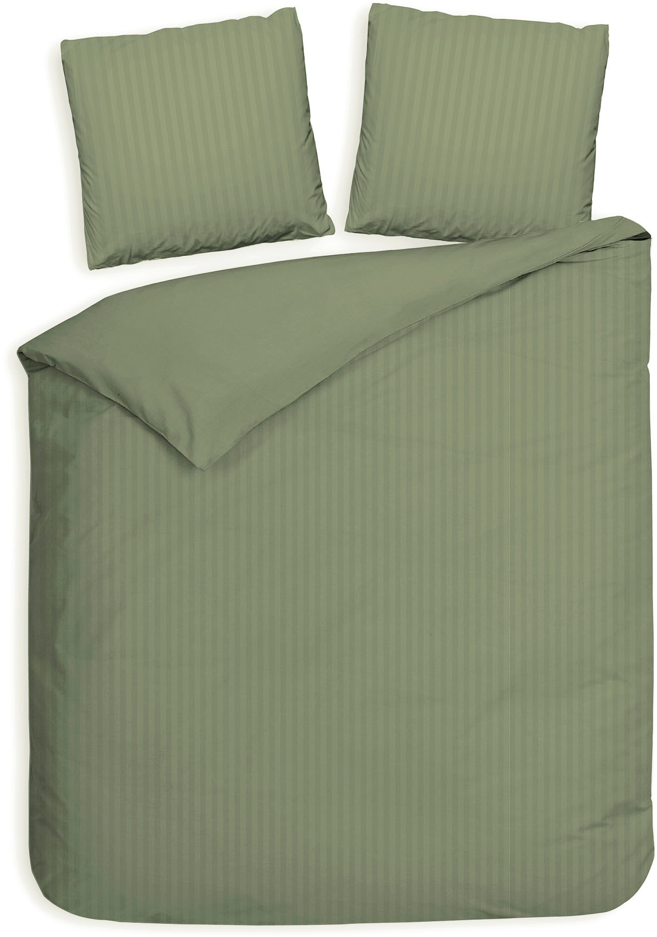 Heckett & Lane Bettwäsche "Banda" 3 Stk. hochwertiges Mako-Satin, Streifen günstig online kaufen