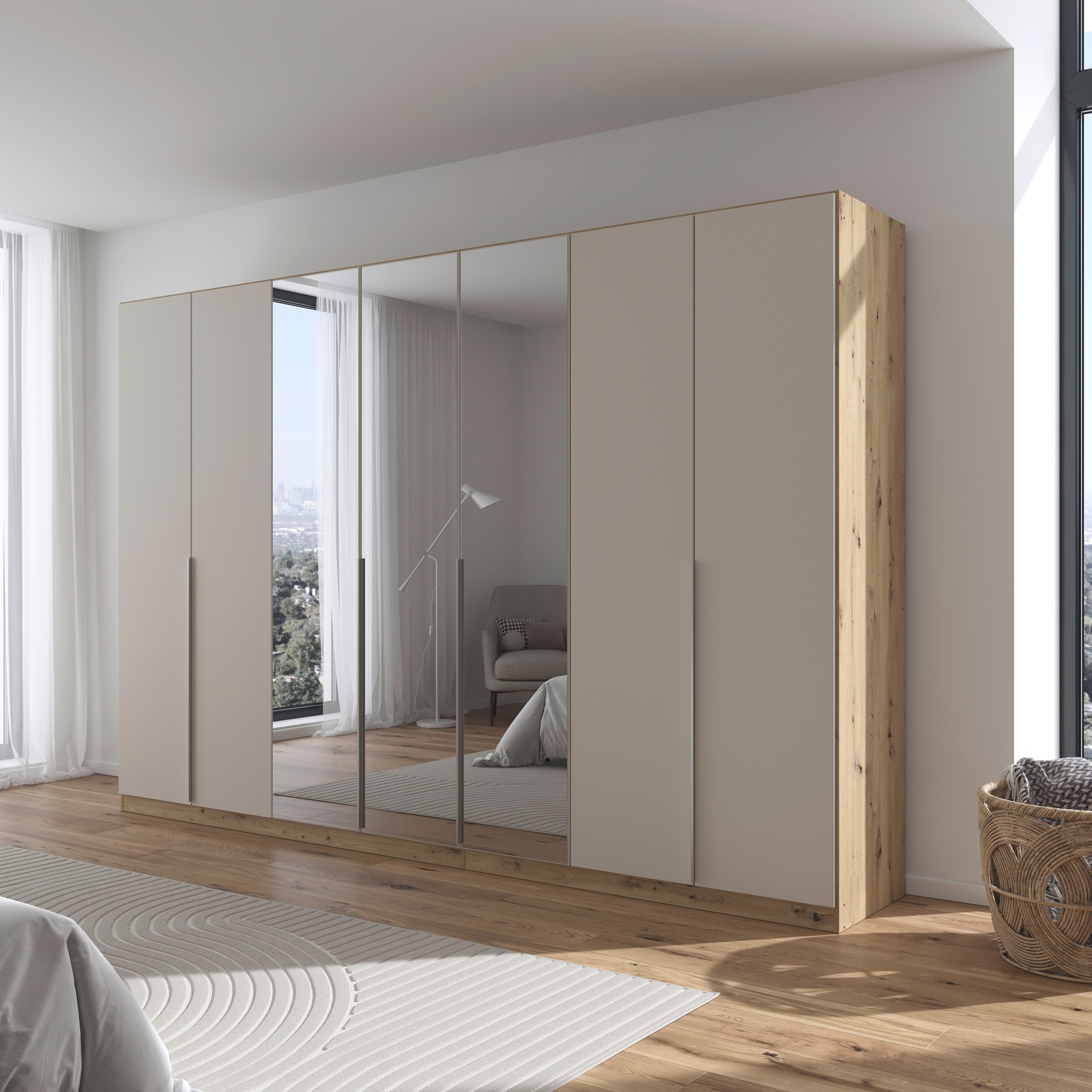 OTTO home Drehtürenschrank "Kleiderschrank Schrank Garderobe AGORDO mit Dek günstig online kaufen