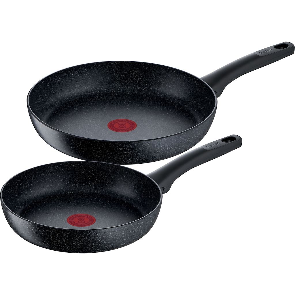 Tefal Pfannen-Set »Black Stone«, Aluminium, (Set, 2 tlg., 1x Bratpfanne Ø 24 cm, 1x Bratpfanne Ø 28 cm, Höhe 5 cm)