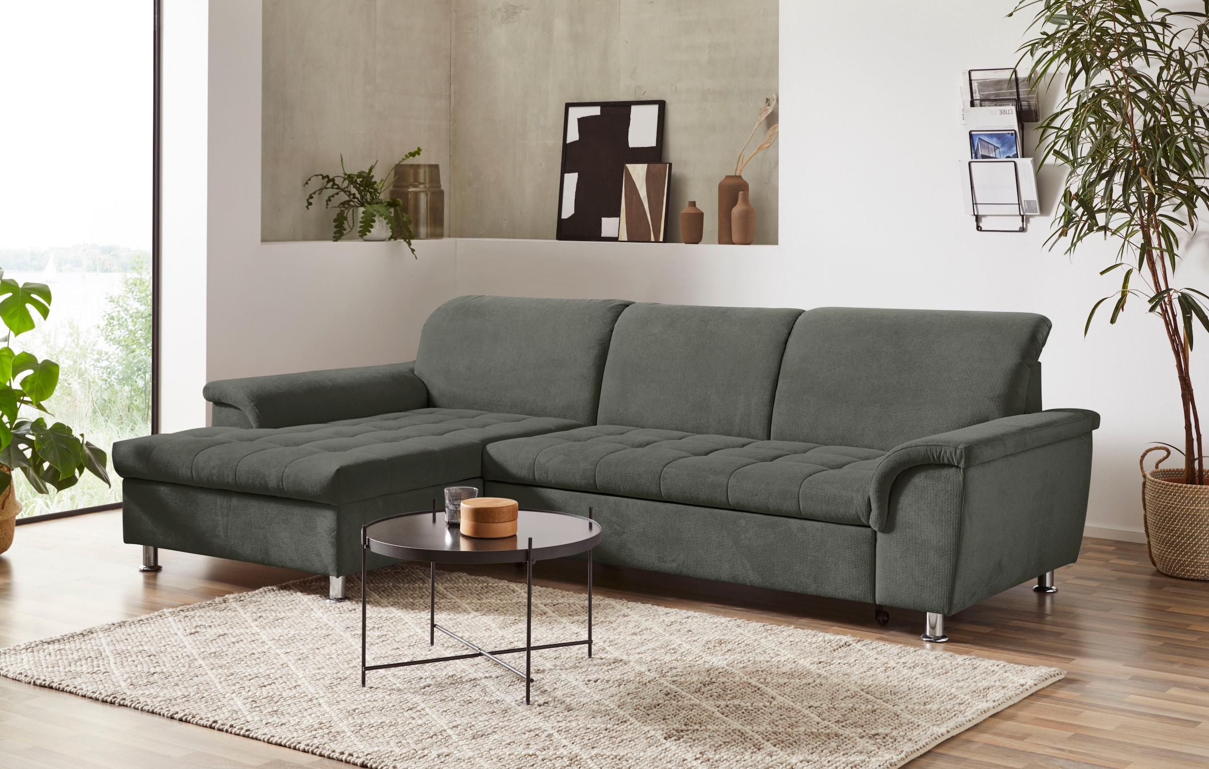 DOMO collection Ecksofa »Franzi L-Form«, wahlweise mit Kopfteilverstellung (dann Tiefe: 170 cm)