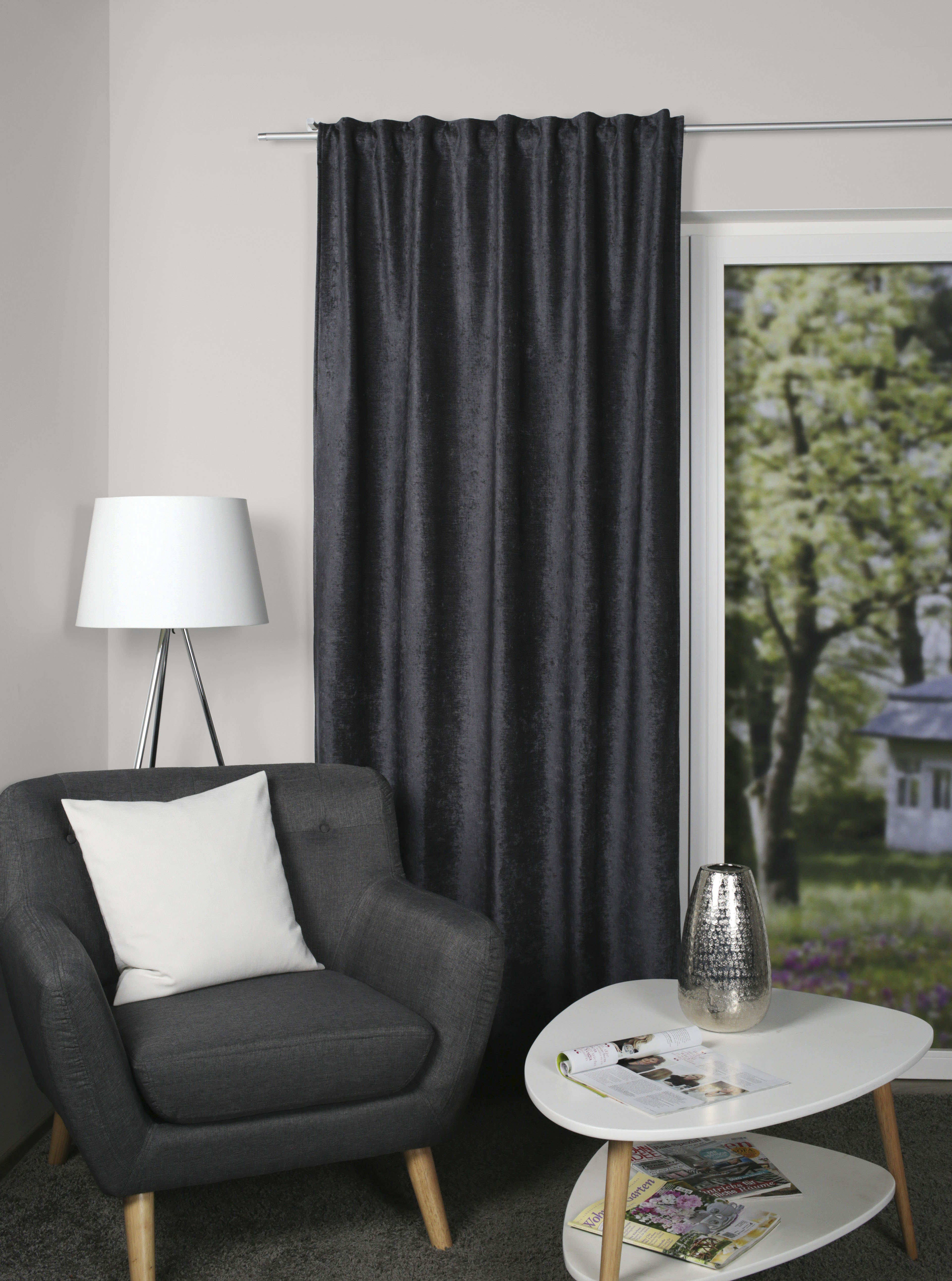 HOME WOHNIDEEN Vorhang "THERMO" Multifunktionsband 1 Stk. tlg. Chenille-Thermoschal Uni