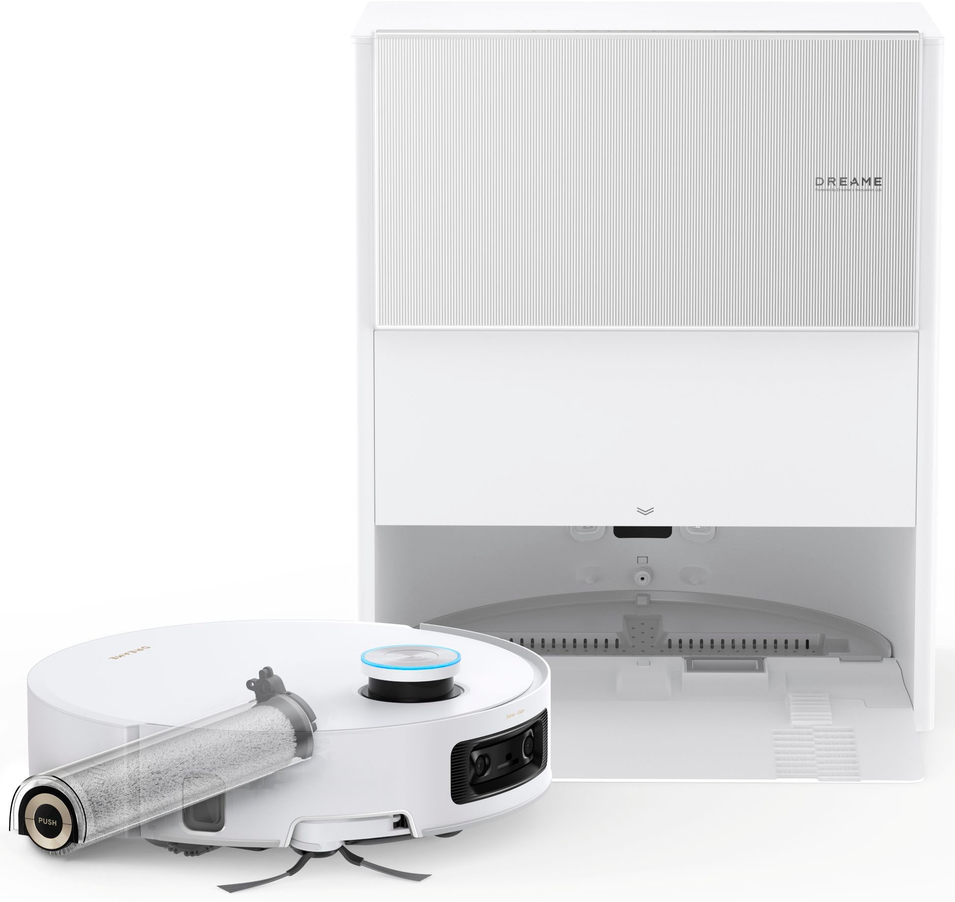 Dreame Saugroboter »mit Wischfunktion Aqua10 Ultra Roller Complete« Warmwasser-Wischsystem, Rollenmopp, überwindet Hindernisse, 30.000 Pa