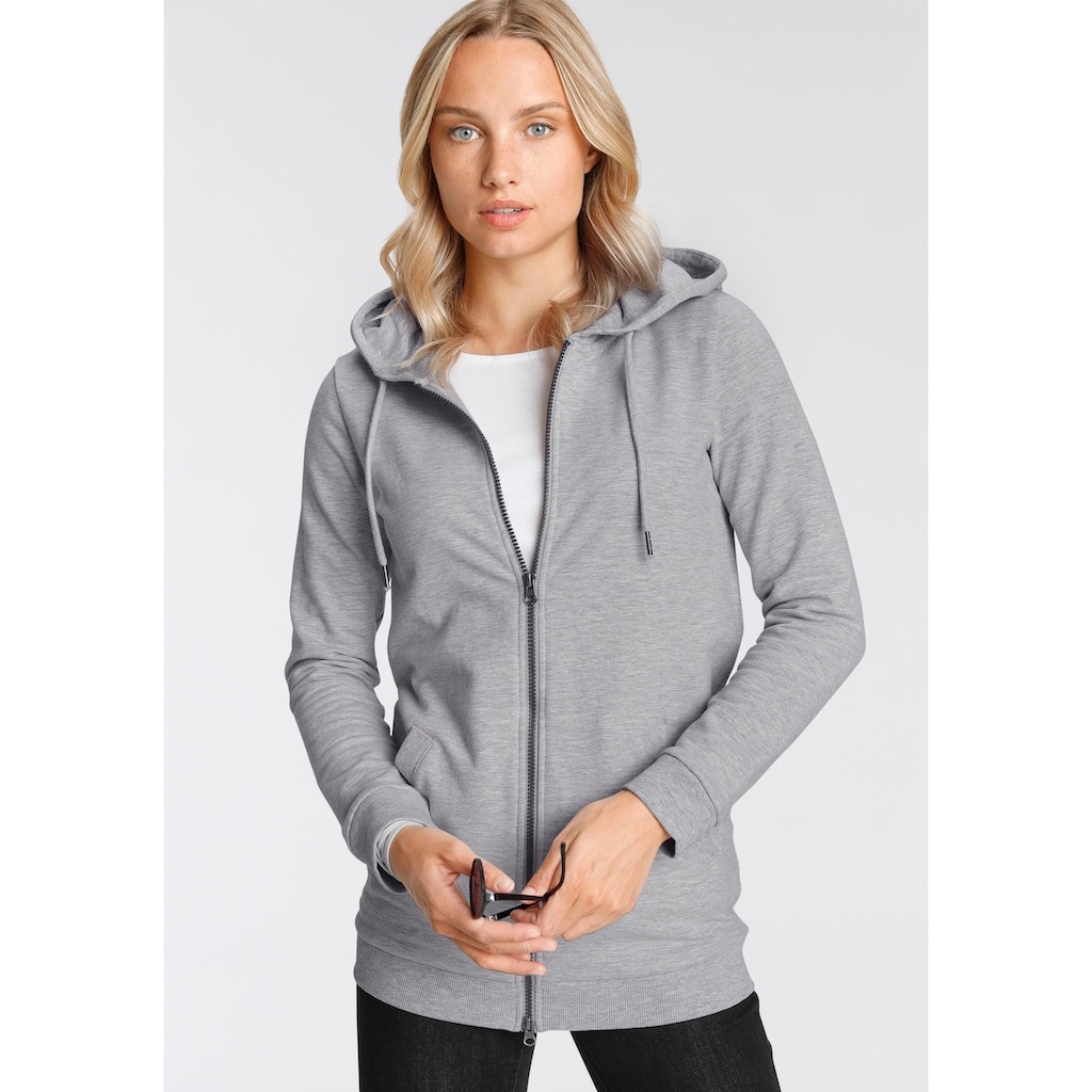 Flashlights Sweatjacke, in langer Form mit Zipper