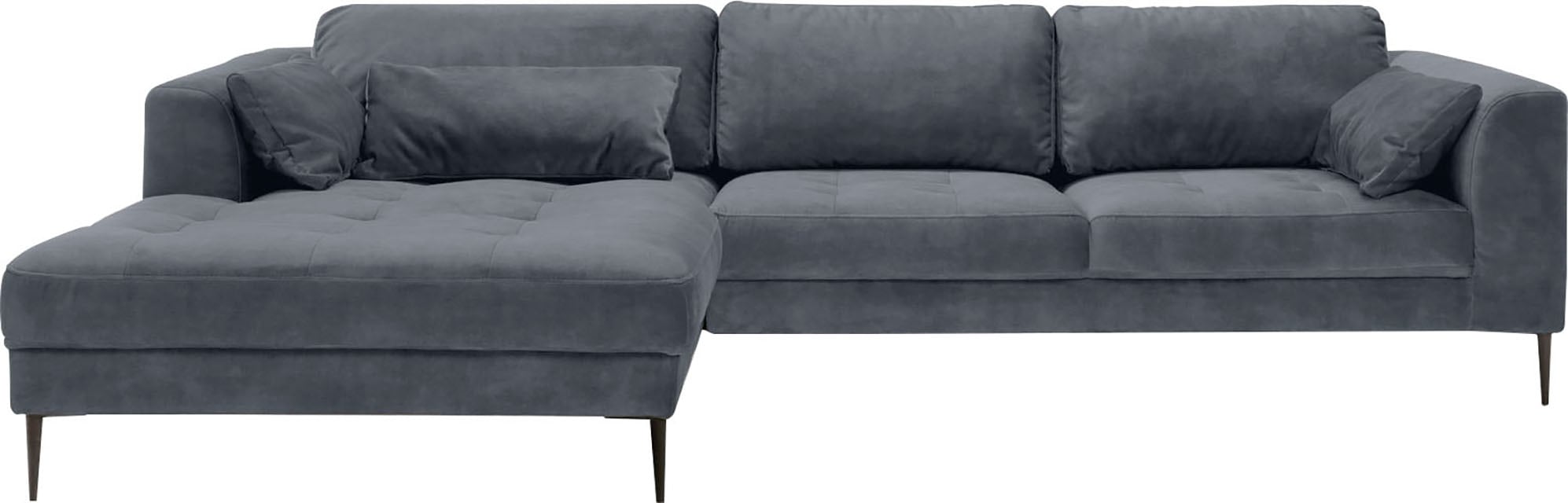 TRENDMANUFAKTUR Ecksofa »Luzi, wahlweise mit Schlaffunktion & Bettkasten. OTTOs Choice, L-Form«, Designsofa mit tollem Sitzkomfort, Metallfüße schwarz, Breite 280 cm