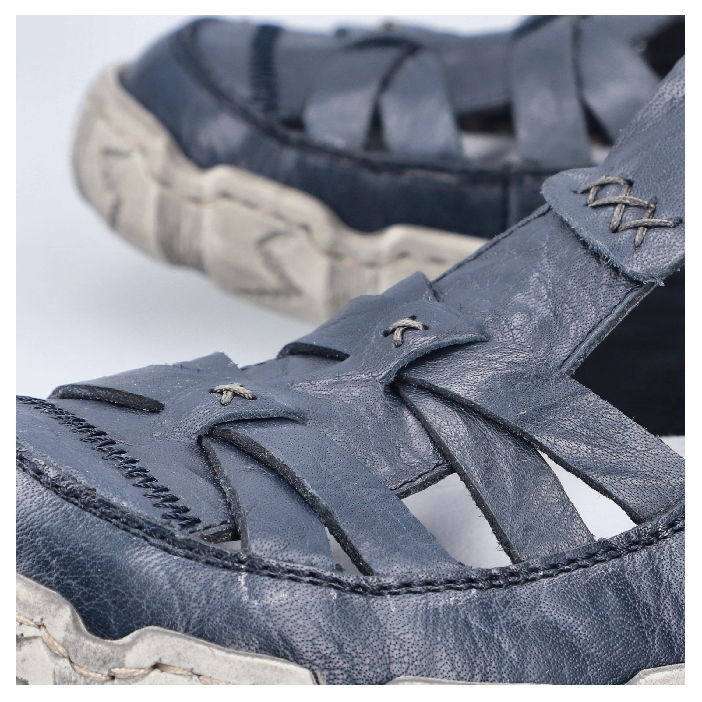 Rieker Clog  Sabot, Sommerschuh, Schlappen, Hausschuh mit Ziernähten