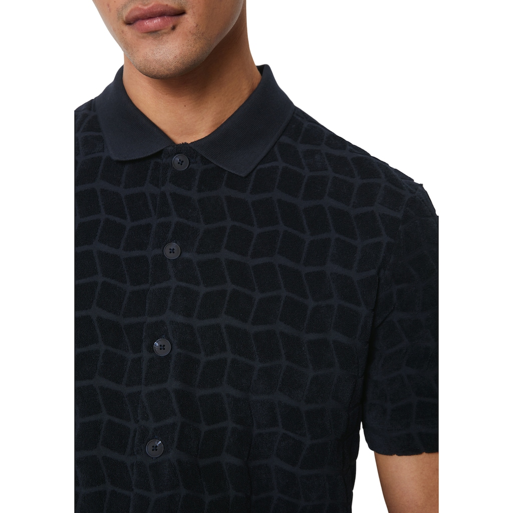 Marc O'Polo Poloshirt »mit eingewebtem Jacquard-Muster«