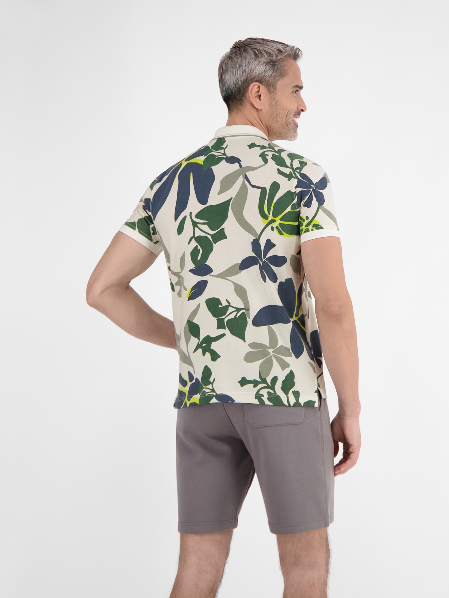 LERROS Poloshirt »Poloshirt, sommerlich-floral gemustert«
