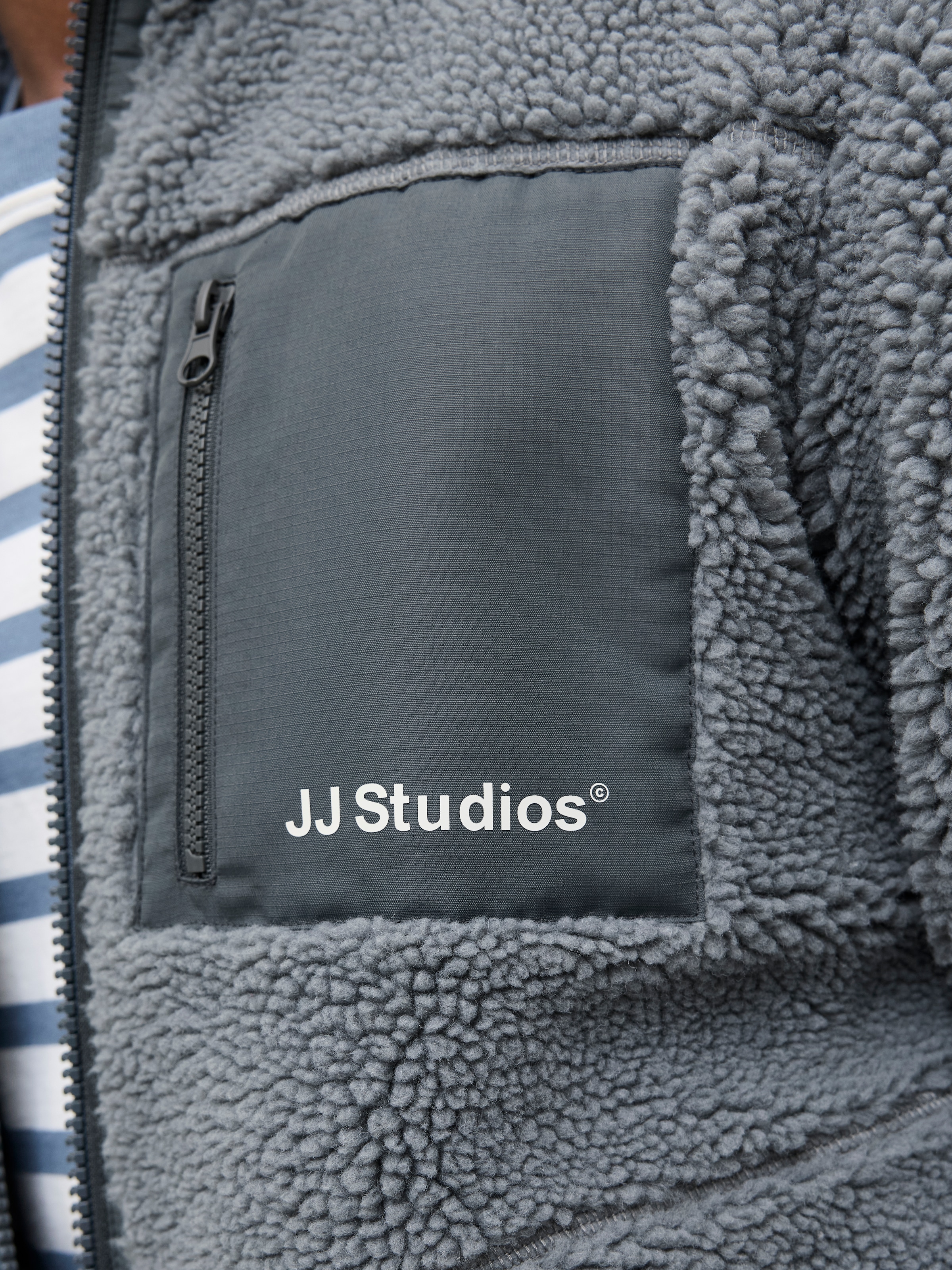 Jack & Jones Fleecejacke »JJESOHO TEDDY JACKET NOOS«, ohne Kapuze