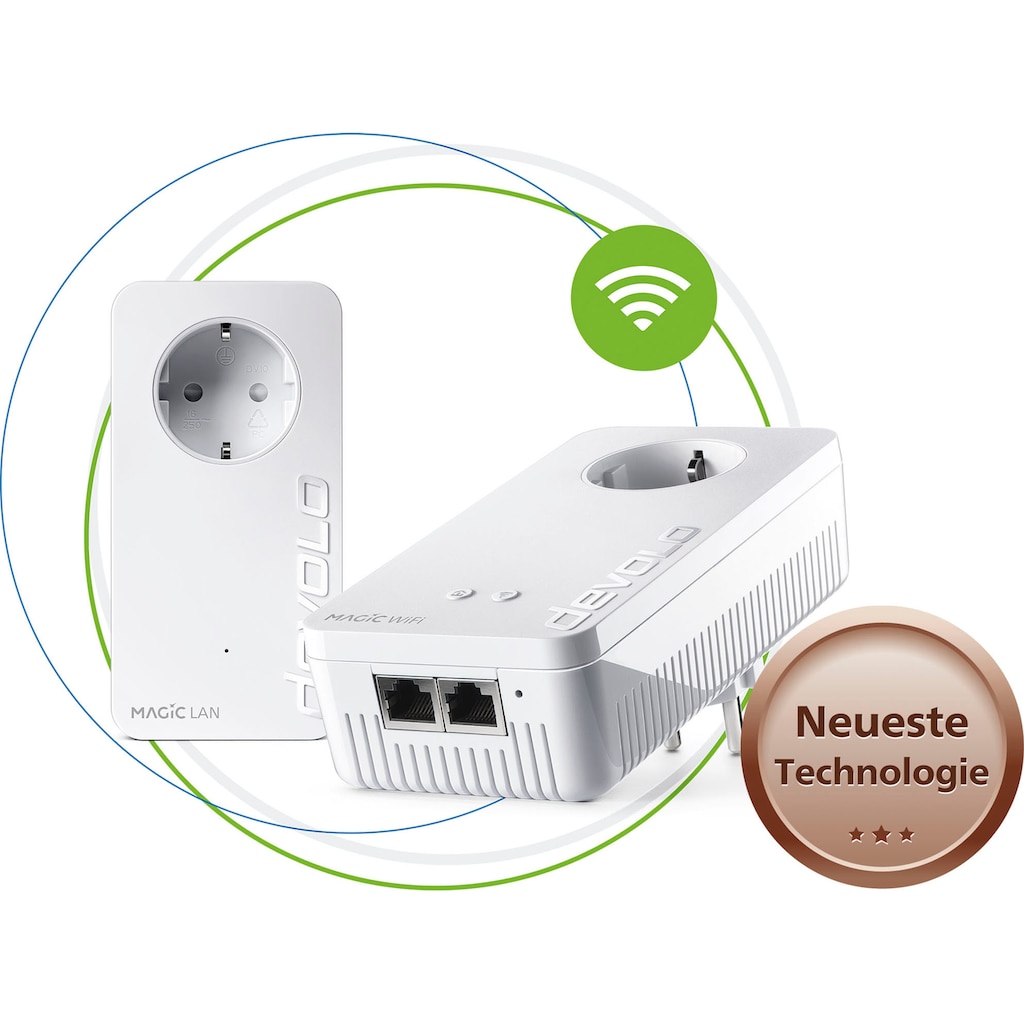 DEVOLO WLAN-Router »Magic 1 WiFi ac Starter Kit (1200Mbit, Powerline + WLAN, 3x LAN, Mesh)«