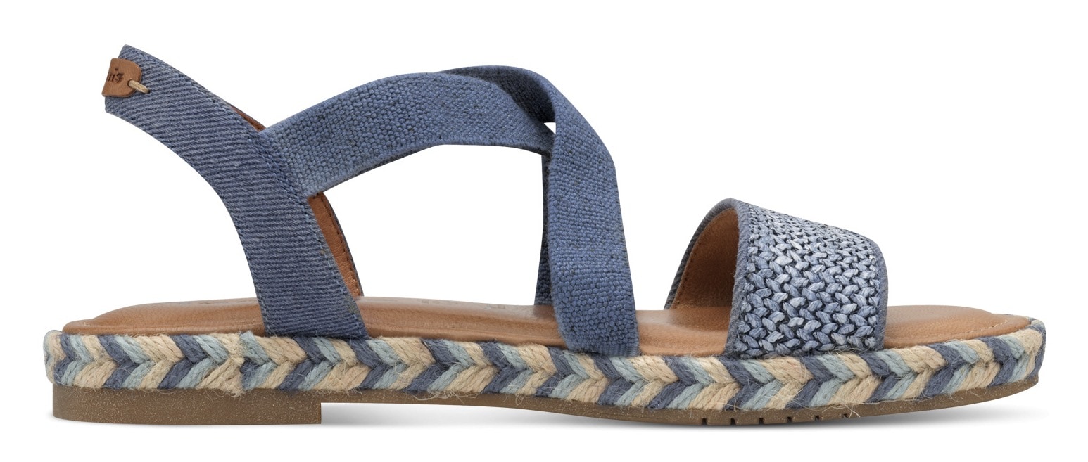 Tamaris Riemchensandale, Plateau, Sandalette, Sommerschuh mit Kontrast-Details