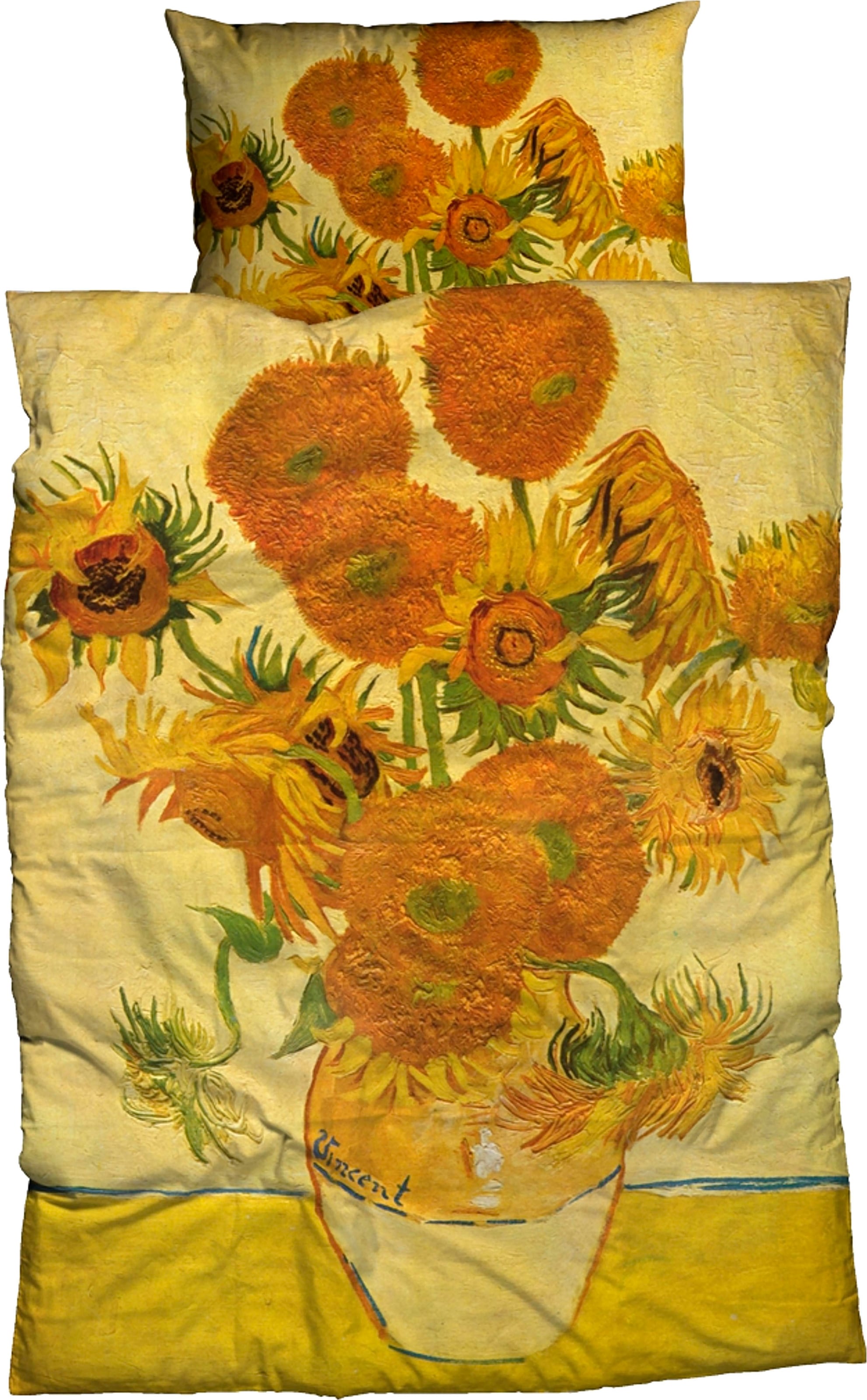 Aquarell Bettwäsche Set Verführerische Sonnenblumen