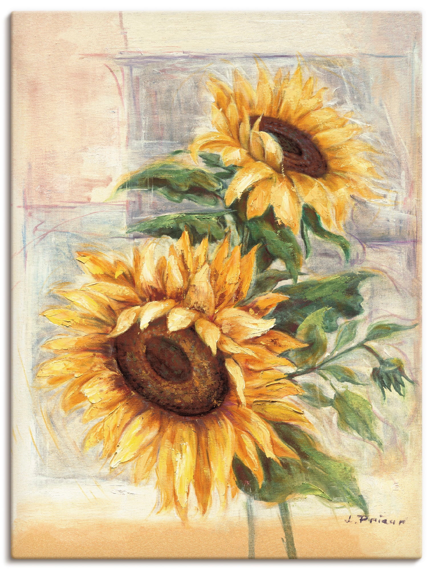 Artland Wandbild "Sonnenblumen II" Blumen 1 Stk. tlg. als Alubild, Leinwandbild, Poster in verschied. Größen