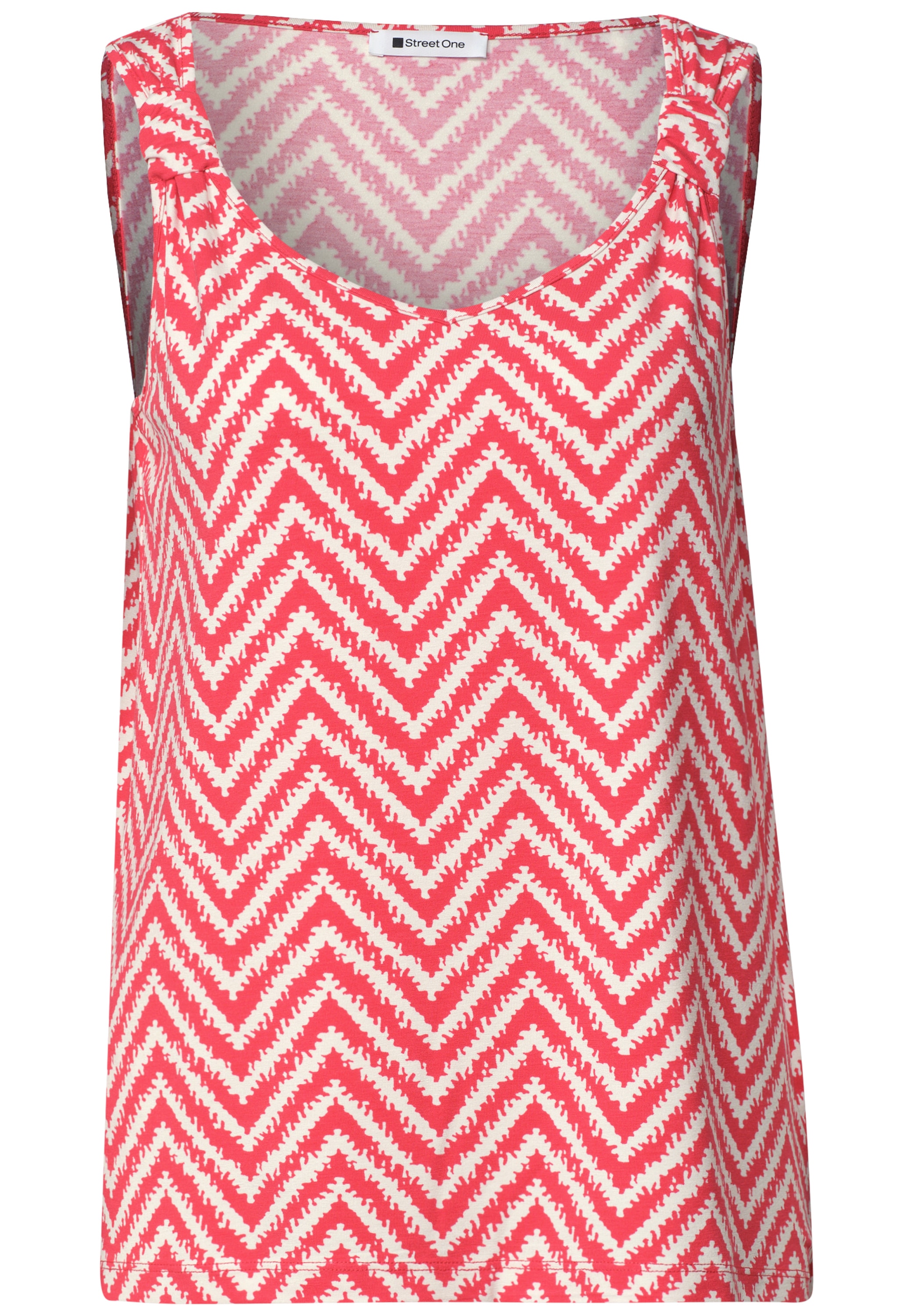 STREET ONE Shirttop Sommertop mit grafischem Muster