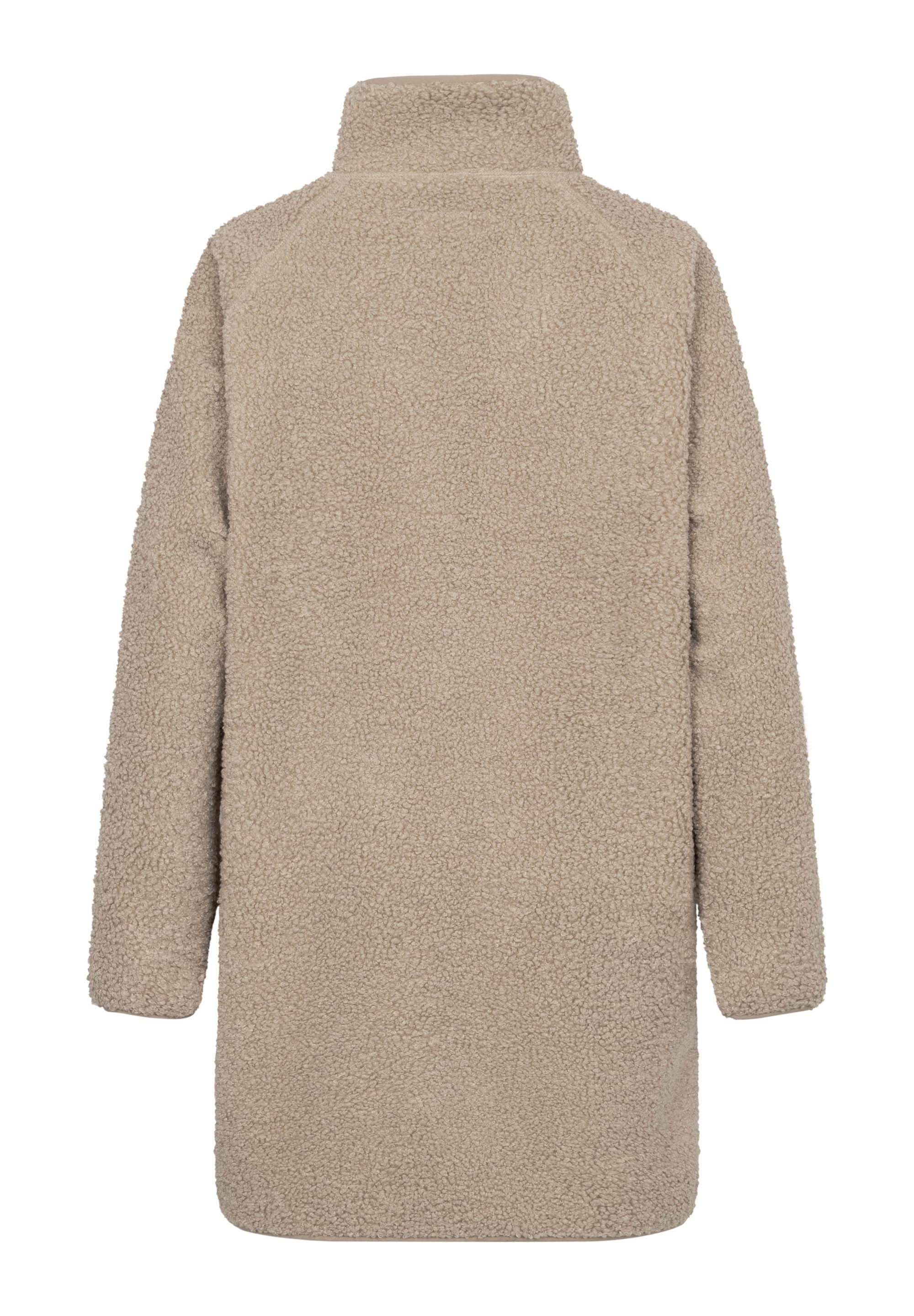 Derbe Fleecejacke »Kuschelby Long« ohne Kapuze Fleecejacke, lang, glitzernd, warm