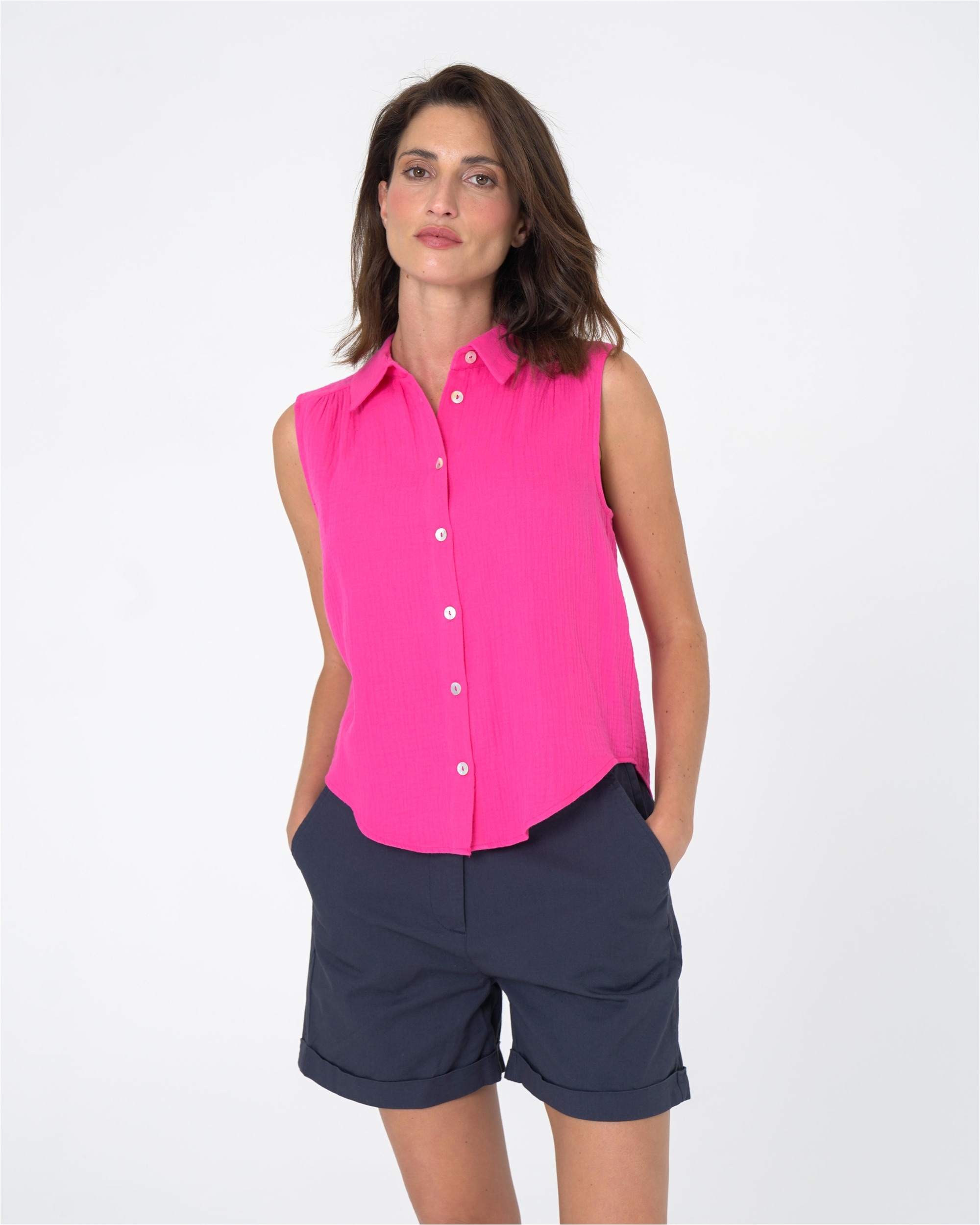 freshlions Klassische Bluse "Ruth", im ärmellosen Design günstig online kaufen