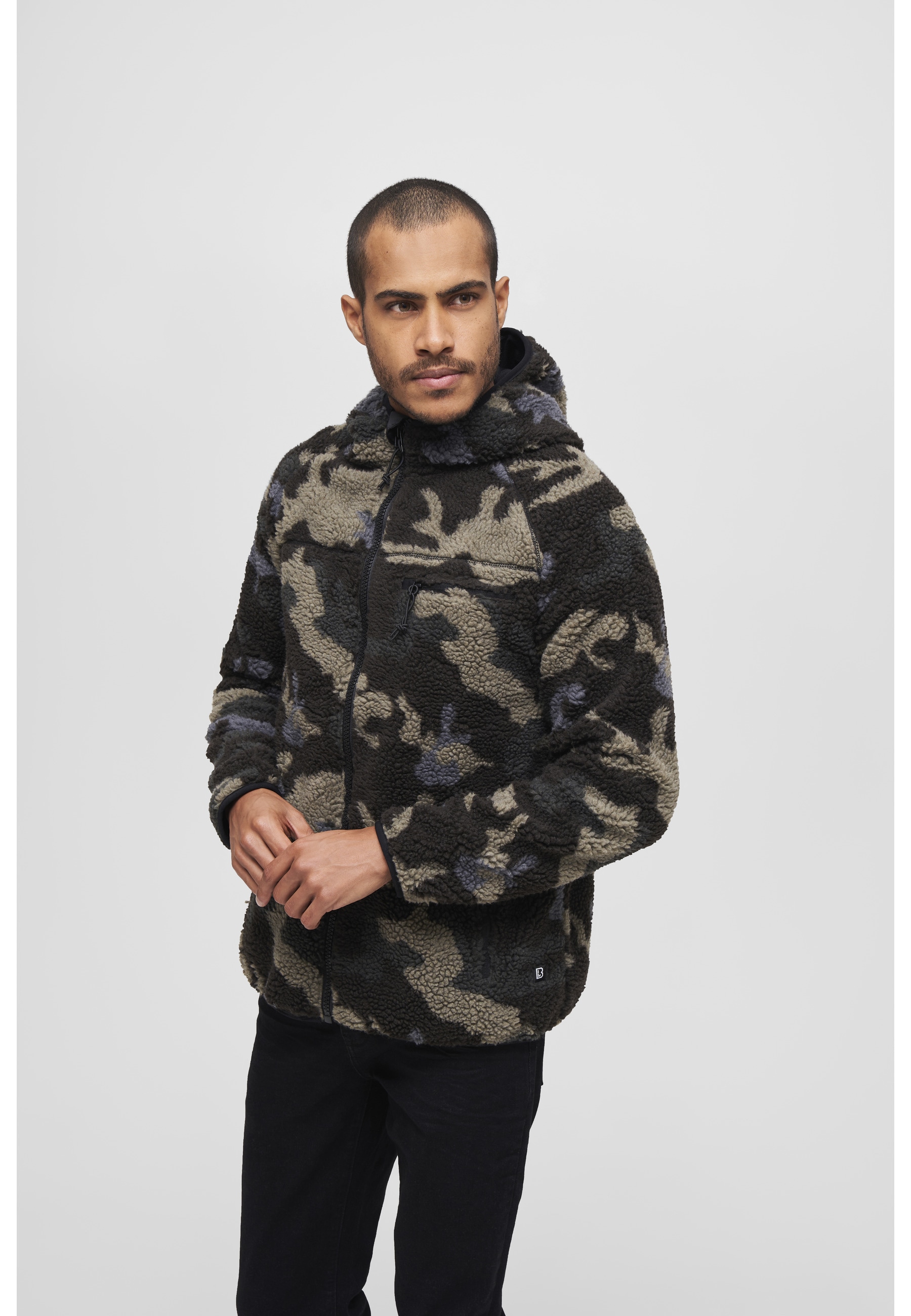 Brandit Anorak »Brandit Herren Teddyfleece Worker Jacket« 1 Stk. tlg. mit Kapuze